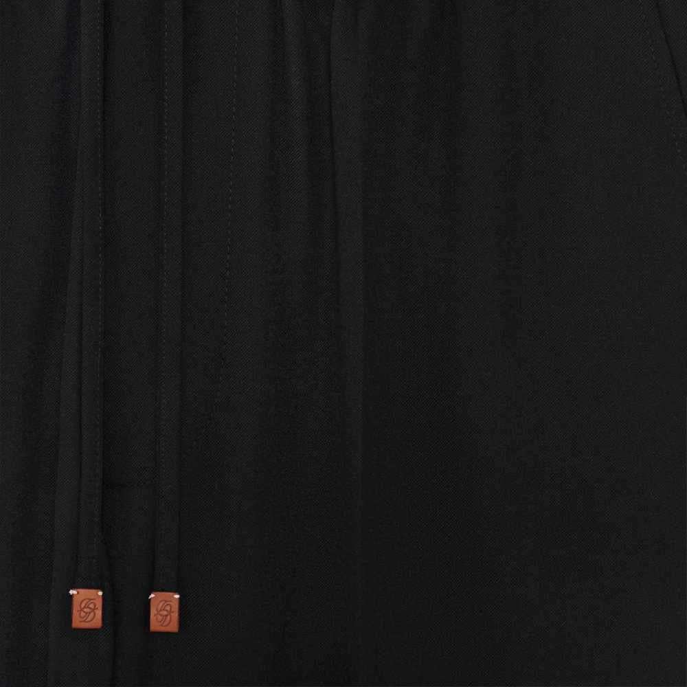 Straight wool trousers