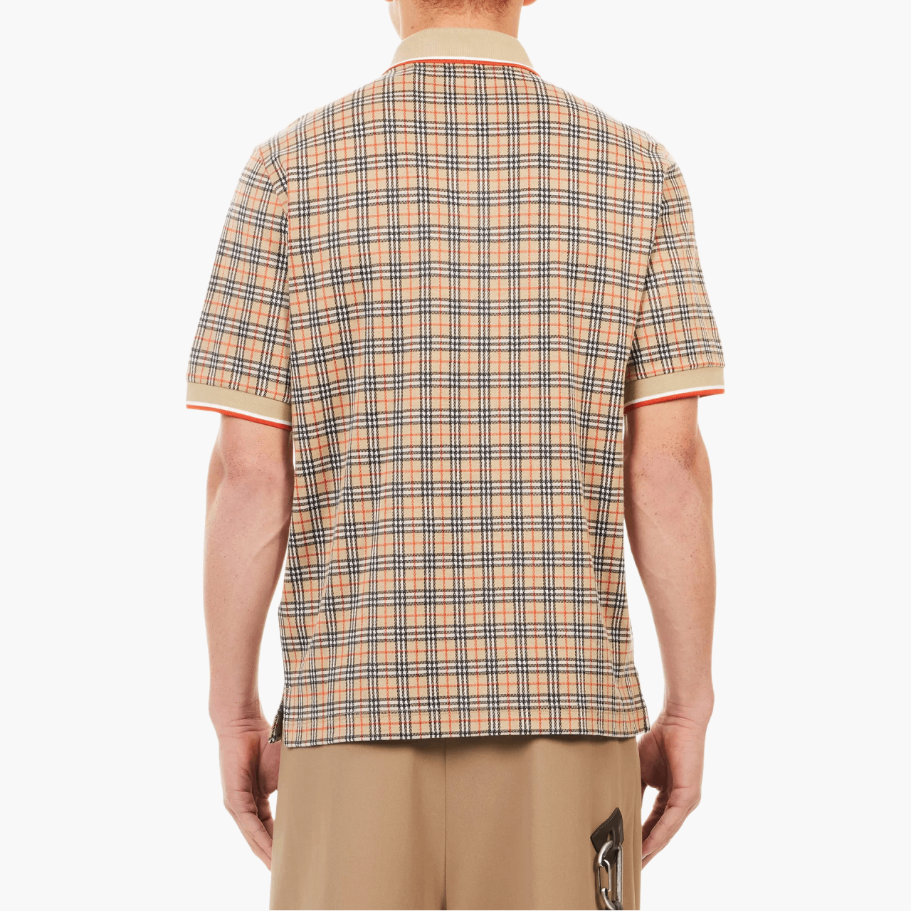 Polo maille jacquard Check