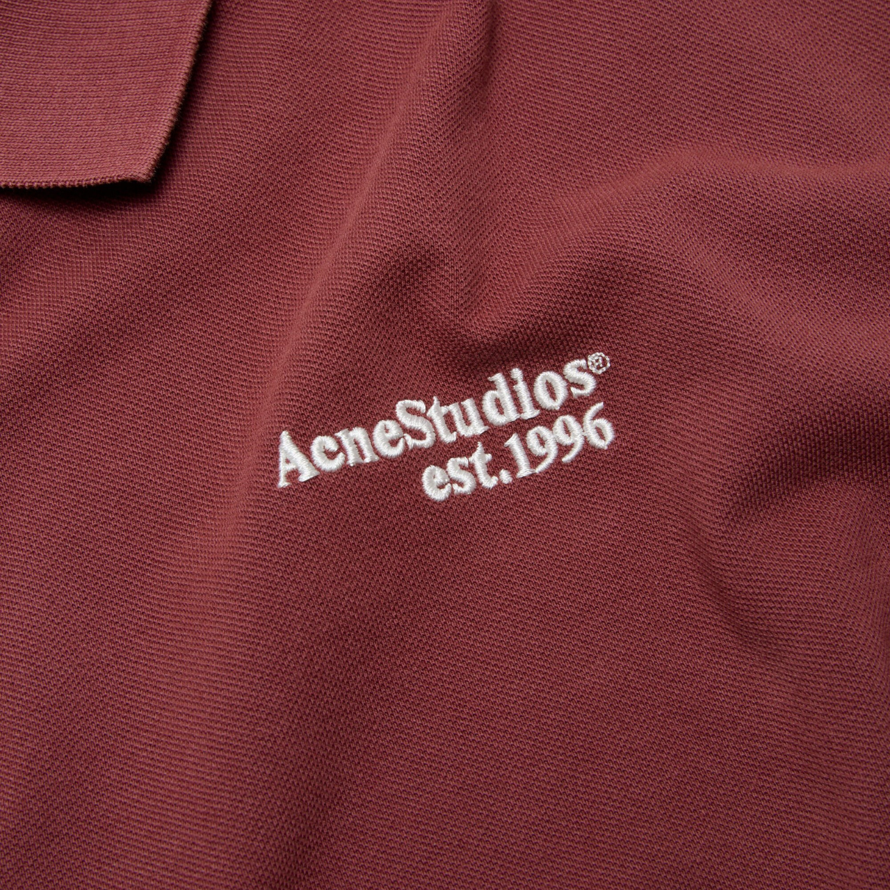 Polo washed logo coupe relaxed — Maroon Red