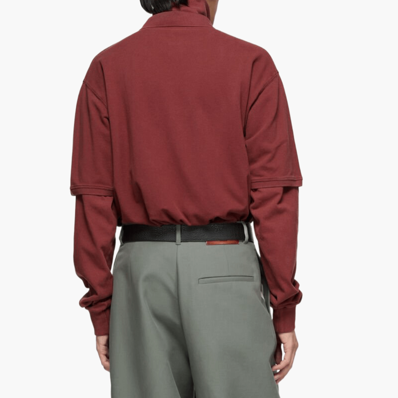 Polo washed logo coupe relaxed — Maroon Red