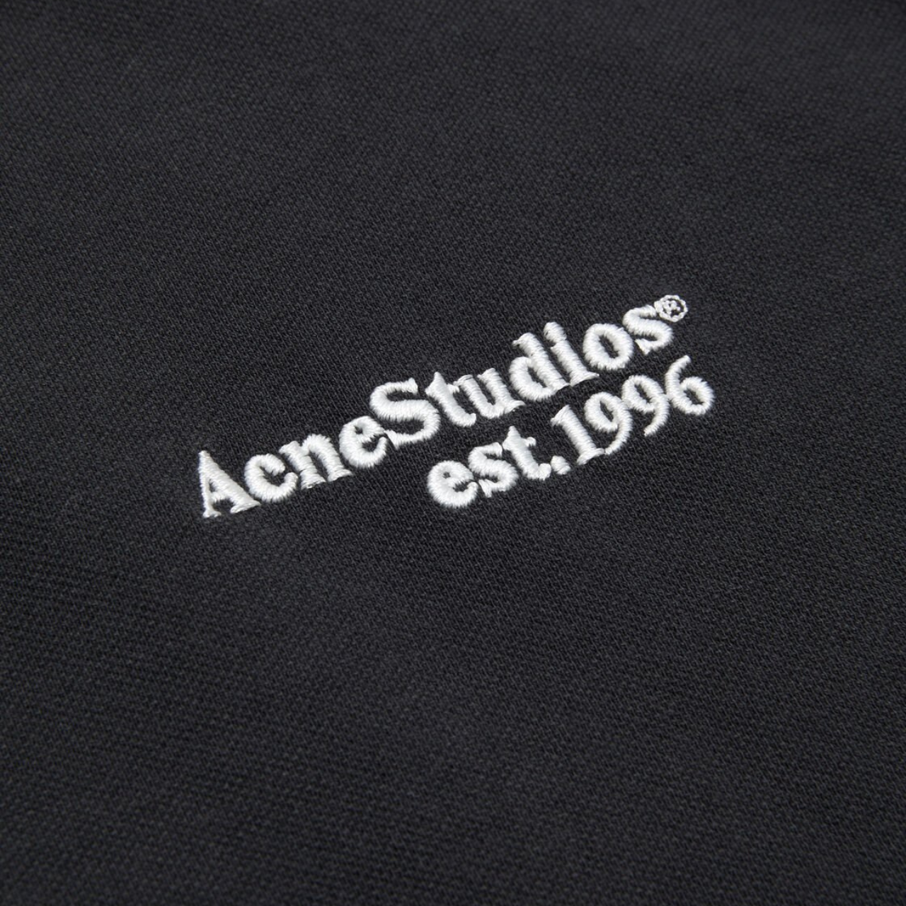 Polo washed logo coupe relaxed — Noir