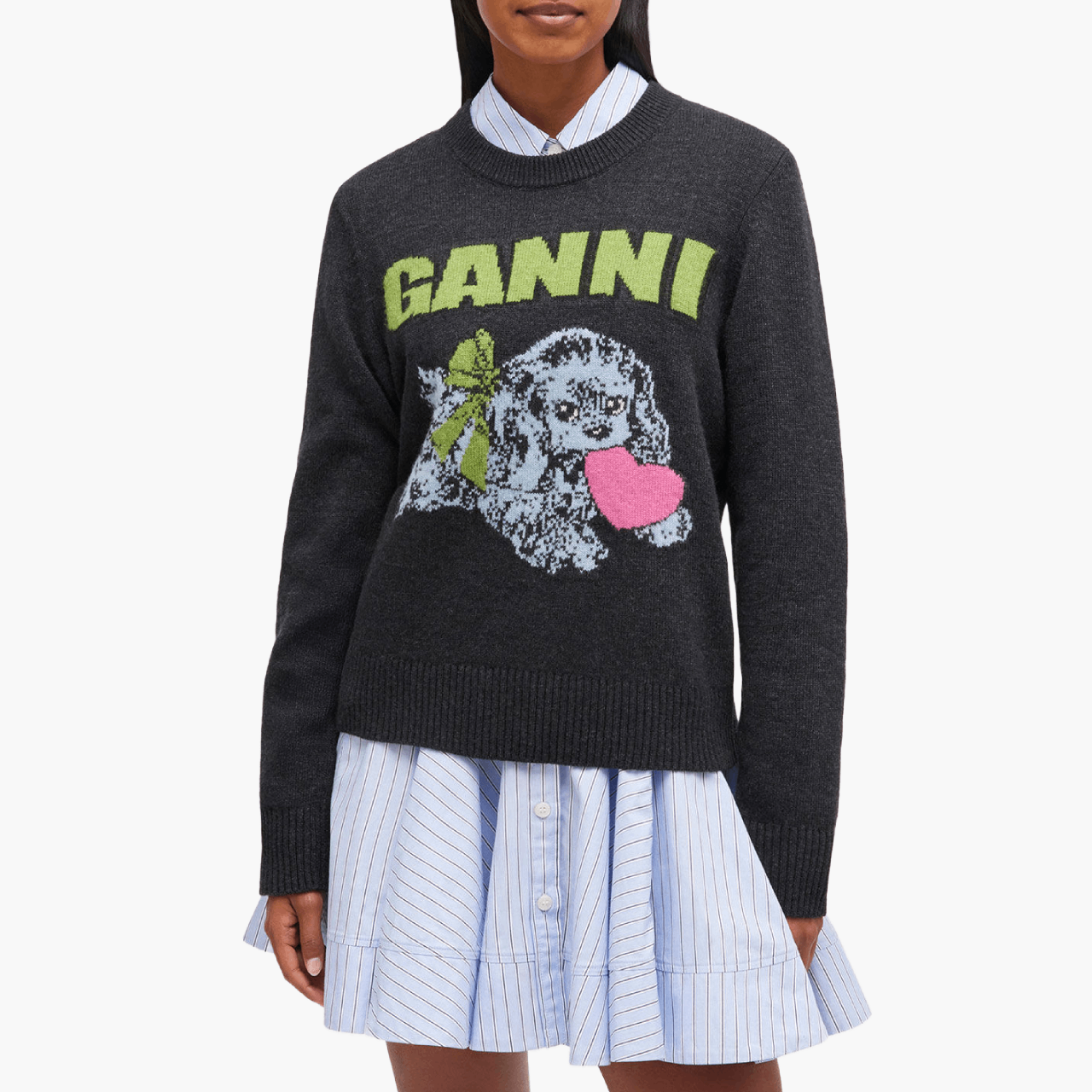 Pull Ganni Chiot Gris Phantom