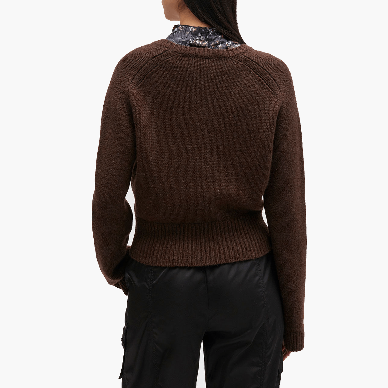 Pull Ganni V Marron Shaved Chocolate