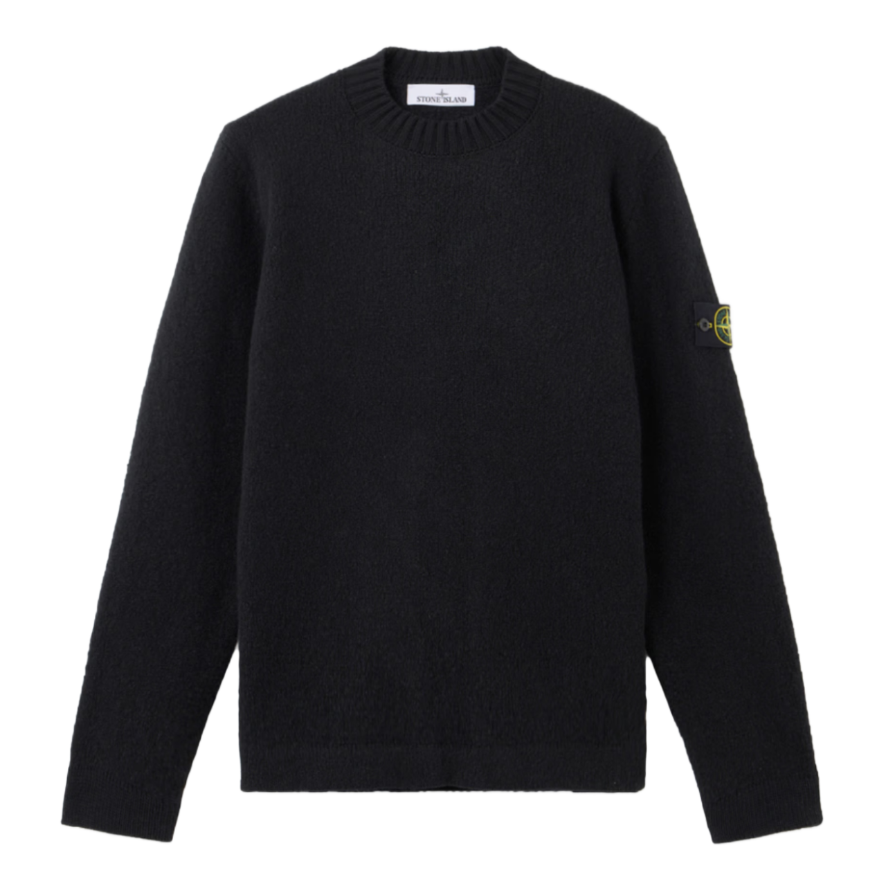 Pull Stone Island Fancy Yarn brossé noir