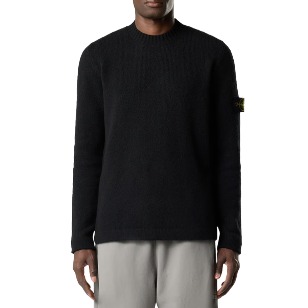 Pull Stone Island Fancy Yarn brossé noir