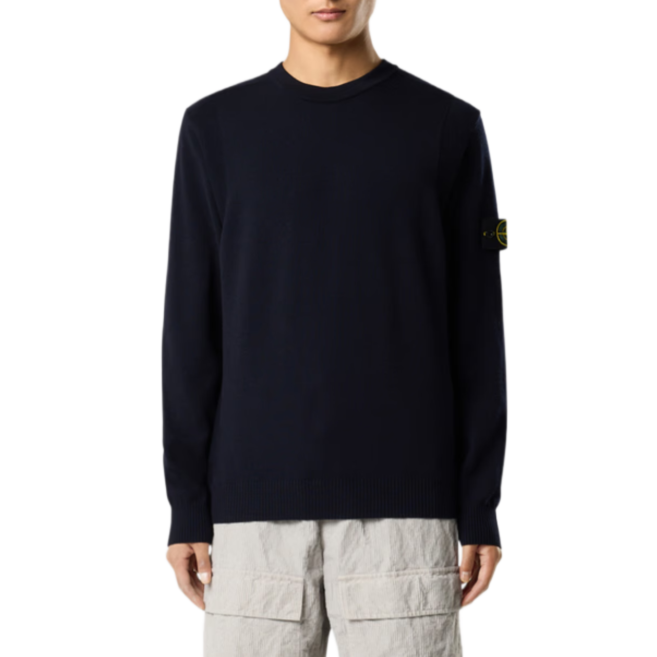 Pull Stone Island laine RWS bleu marine