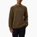 Pull col rond laine-alpaga Teak Brown