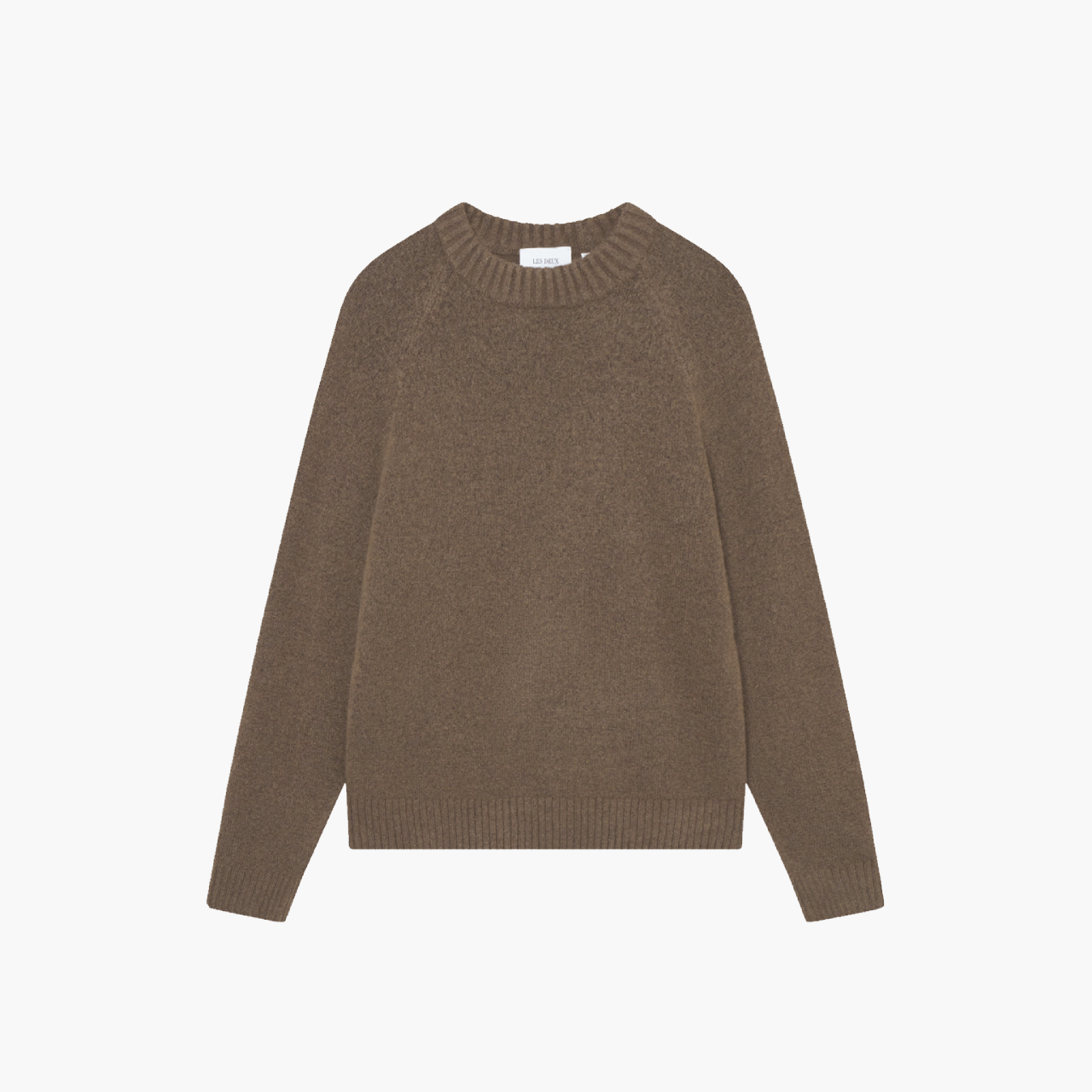 Pull col rond laine-alpaga Teak Brown