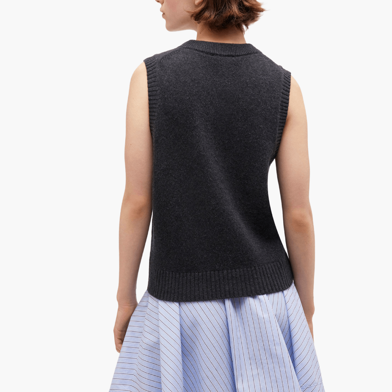 Pull sans manches Ganni Gris Phantom