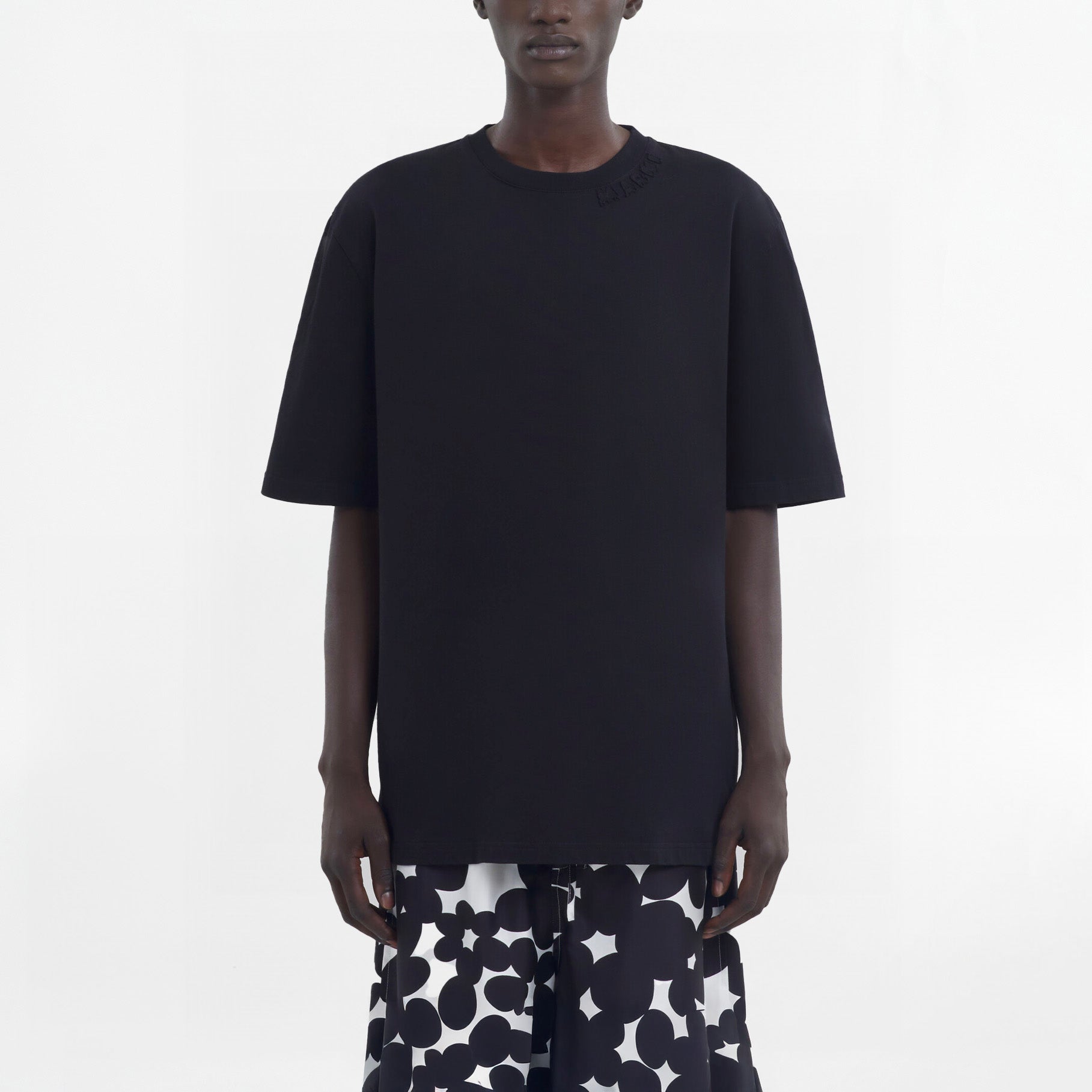 T-shirt Marni Organic Cotton Oversize Noir