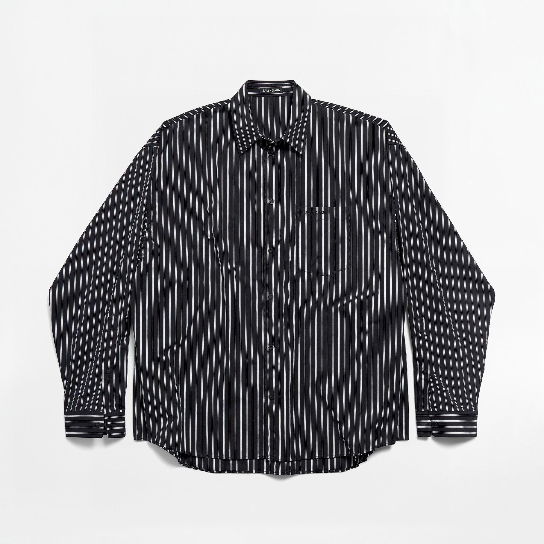 Chemise Balenciaga Flatground Stripe Noir/Blanc