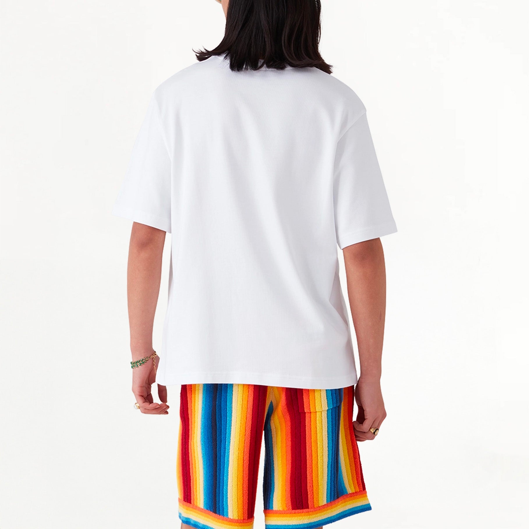 T-shirt Casablanca Casa Beach Wave Blanc