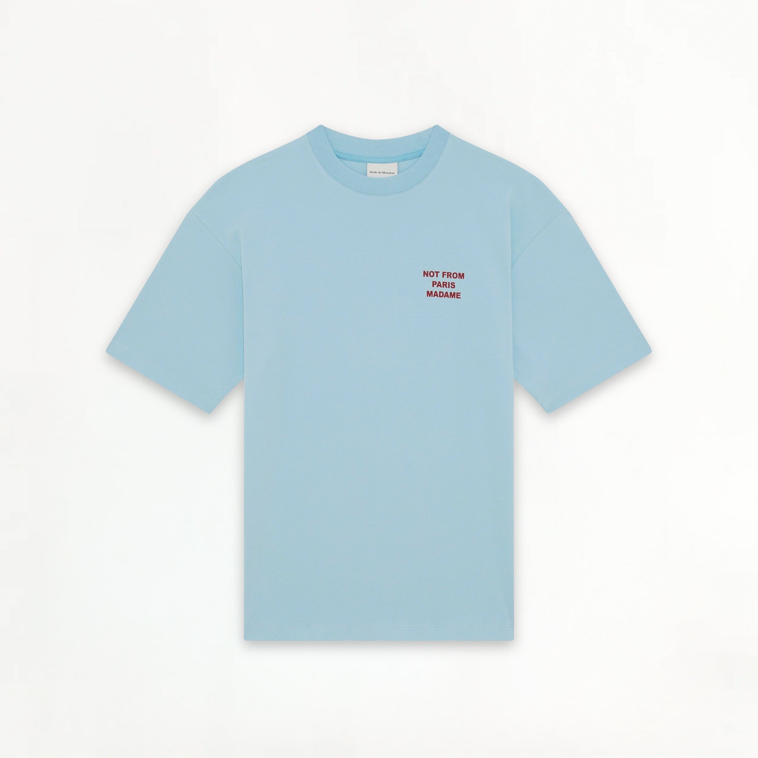 T-shirt Drôle de Monsieur Not From Paris Madame Light Blue