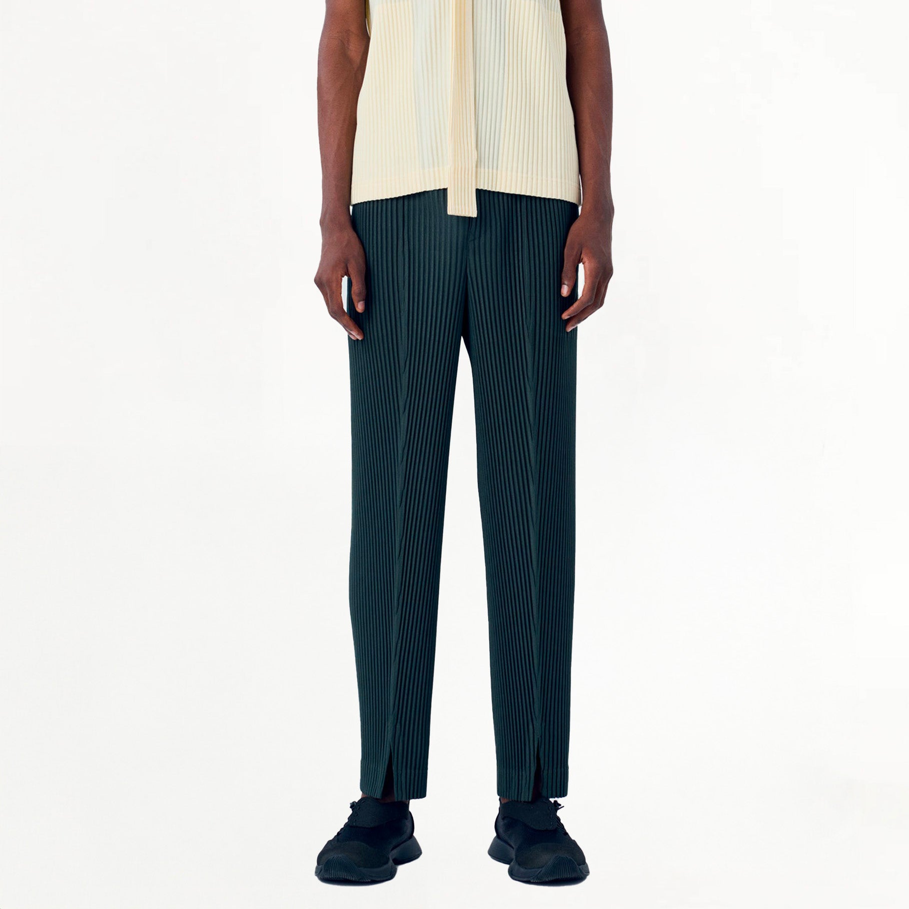Pantalon Plissé Homme Plissé Issey Miyake Pleats Bottoms 2 Vert