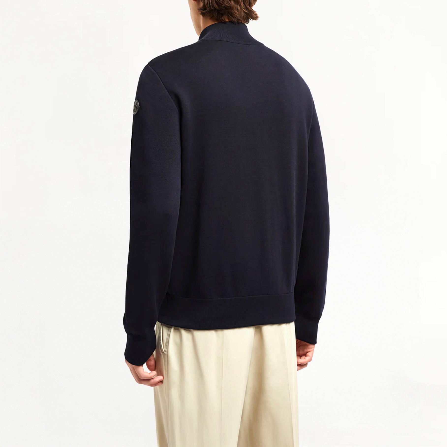 Cardigan Moncler Bi-Matière Matelassé Bleu Marine