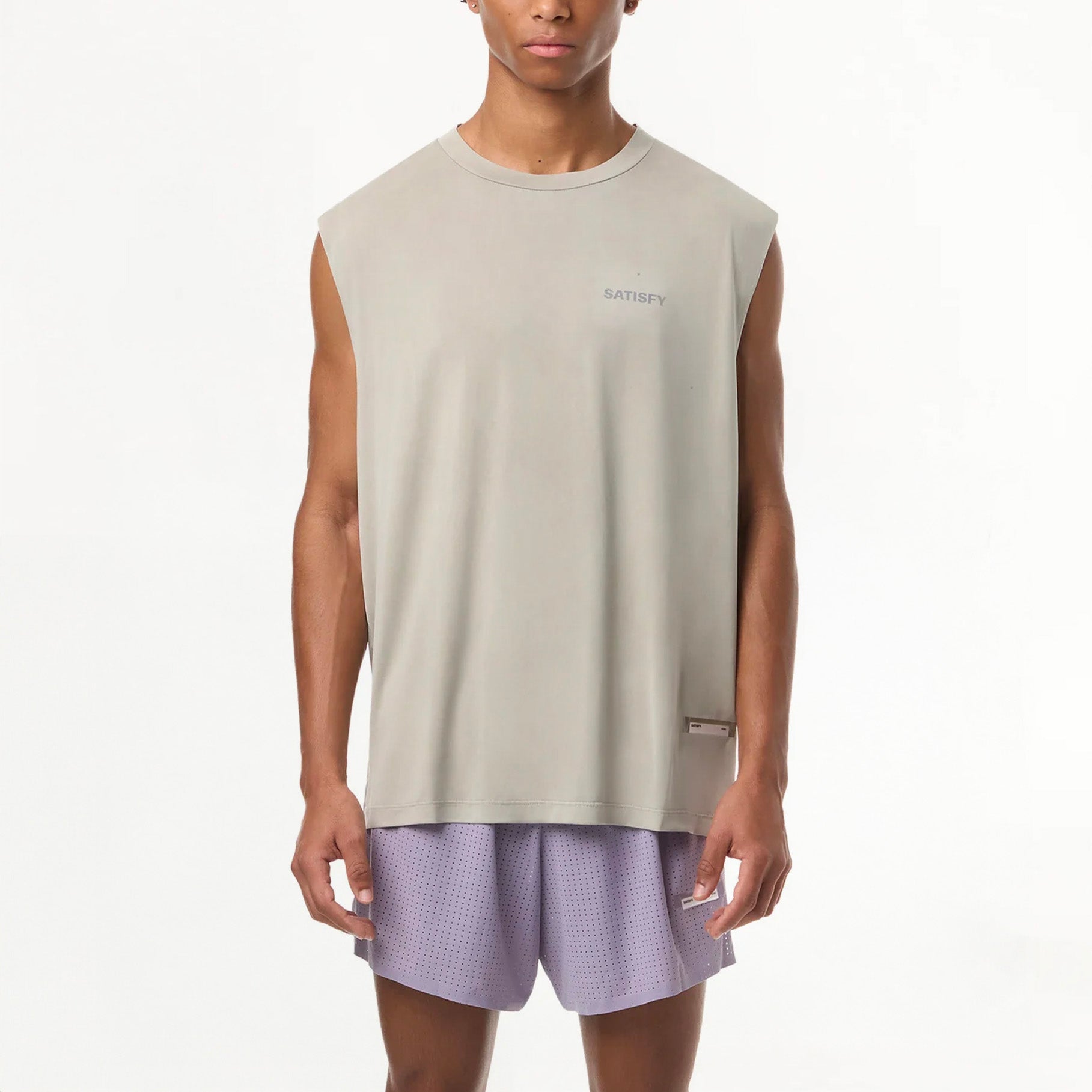 T-shirt Satisfy AuraLite Muscle Tee Mineral Dune