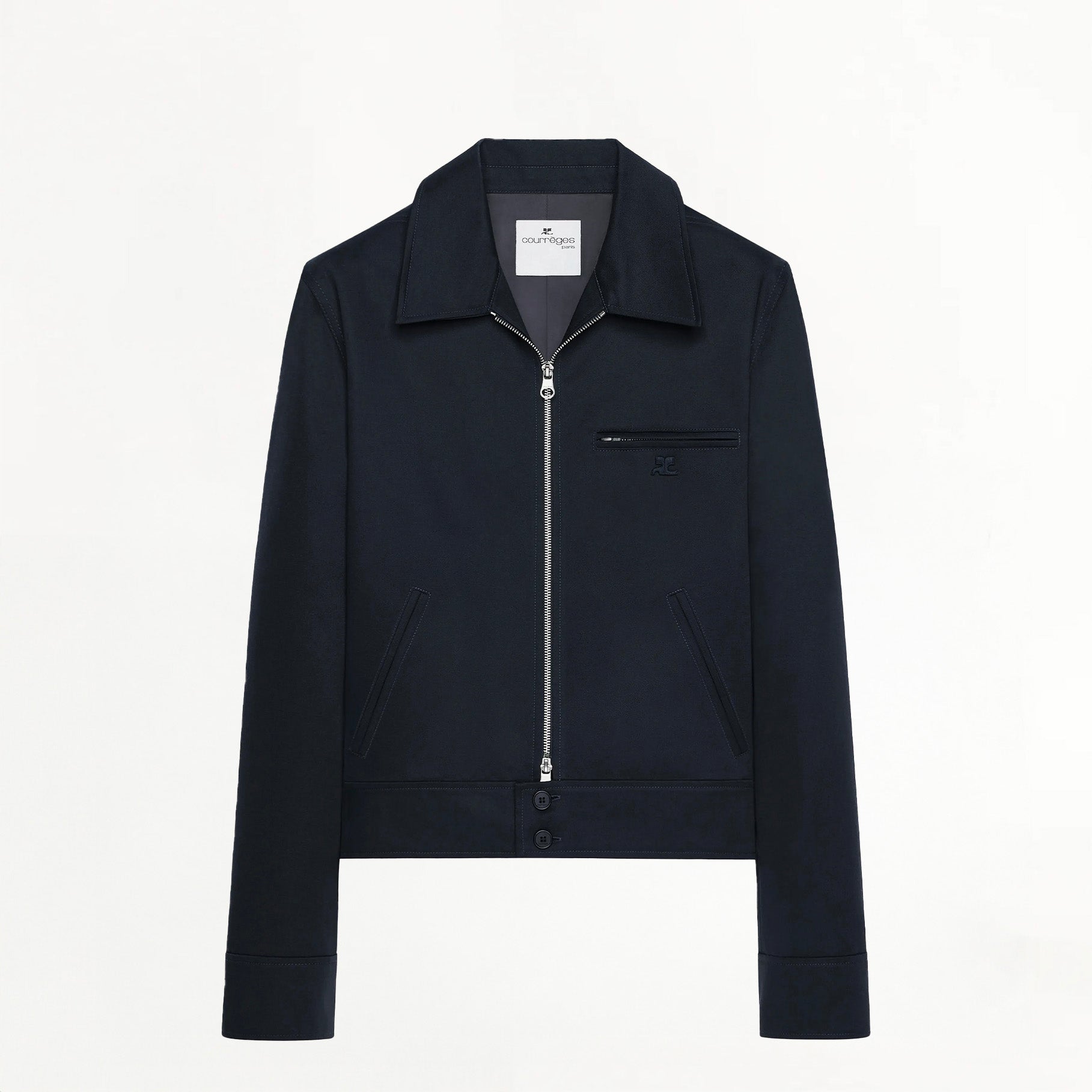 Veste Homme Courrèges Officer Zippée Marine