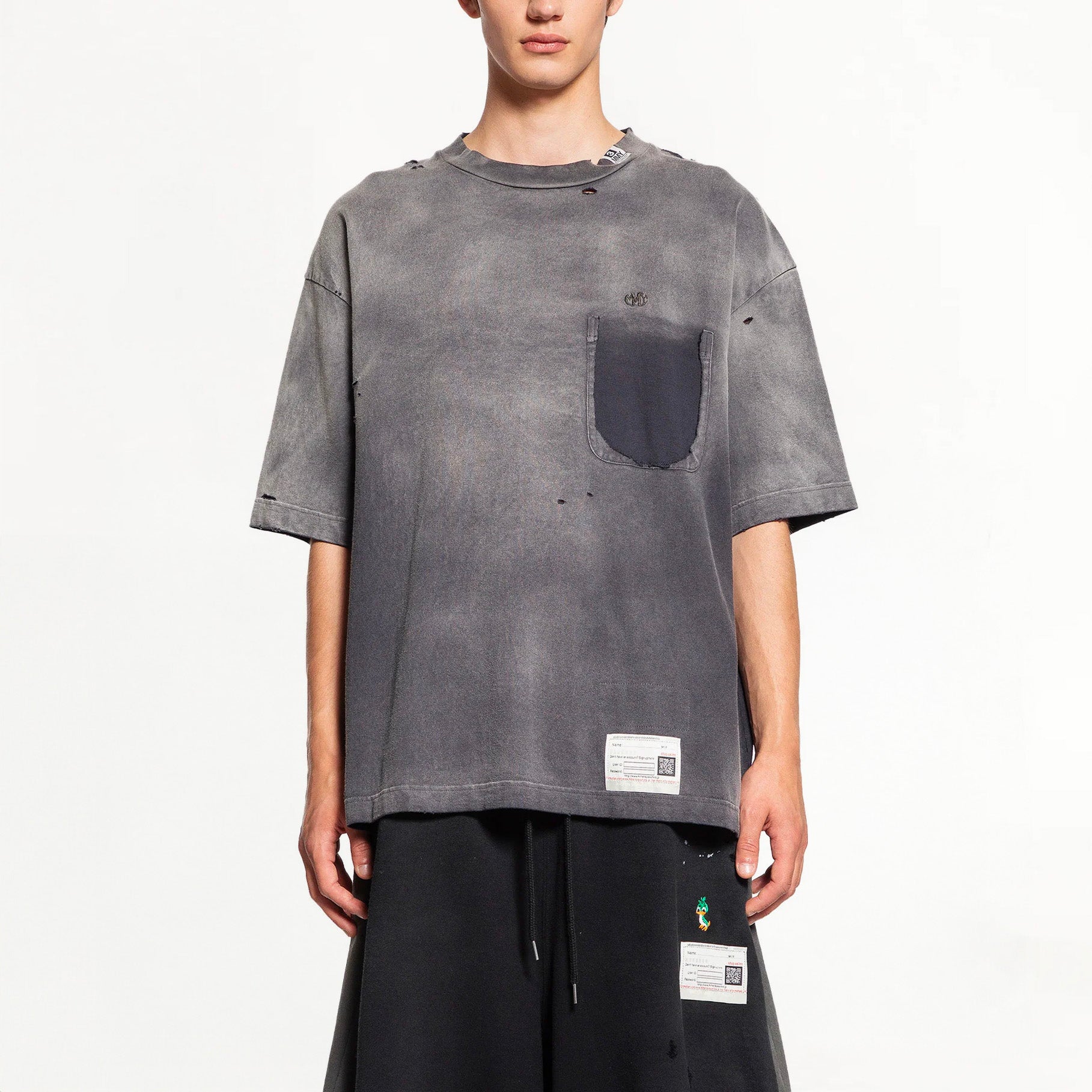 T-shirt Maison Mihara Yasuhiro Sun Faded Gris