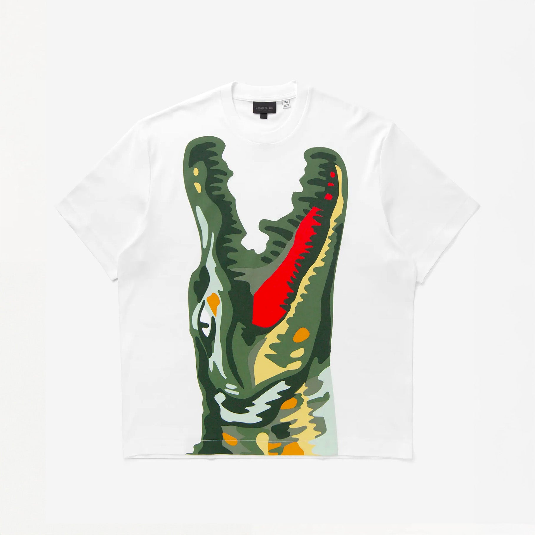 T-shirt Homme Lacoste Lafayette Crocodile Blanc