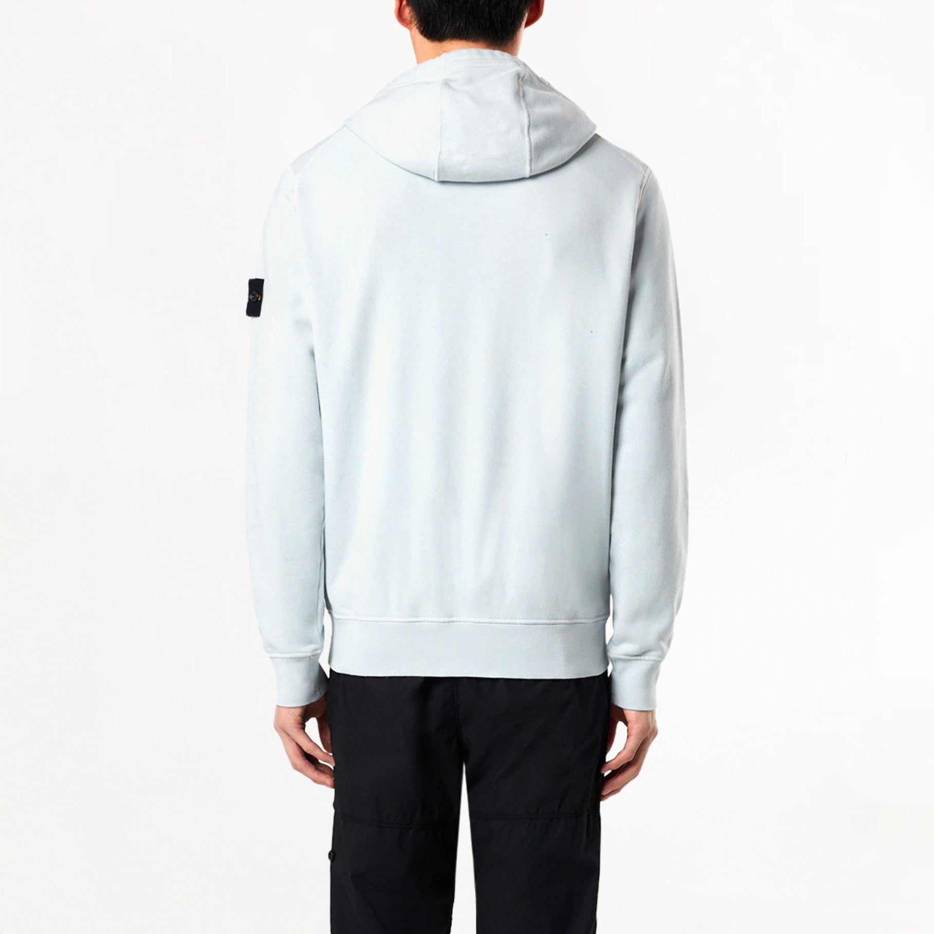 Sweat-shirt Zippé Stone Island Organic Cotton Fleece 6100042 Sky Blue