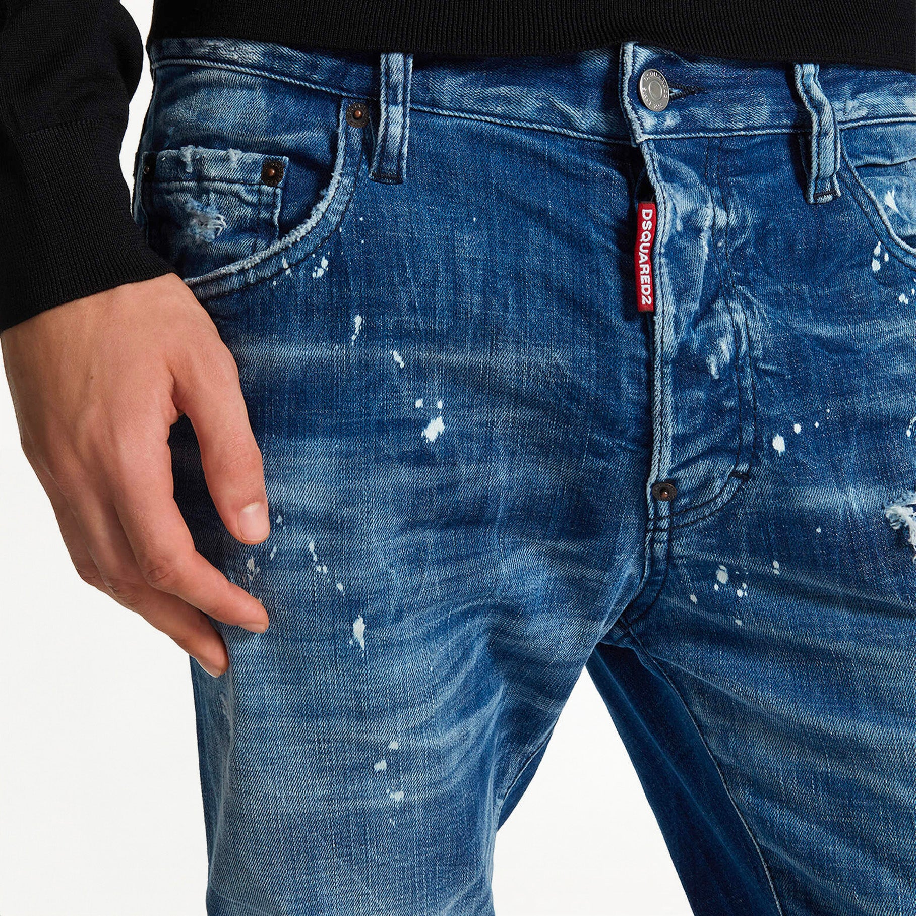 Jean Slim Dsquared2 Skater Medium Filo Blu Wash