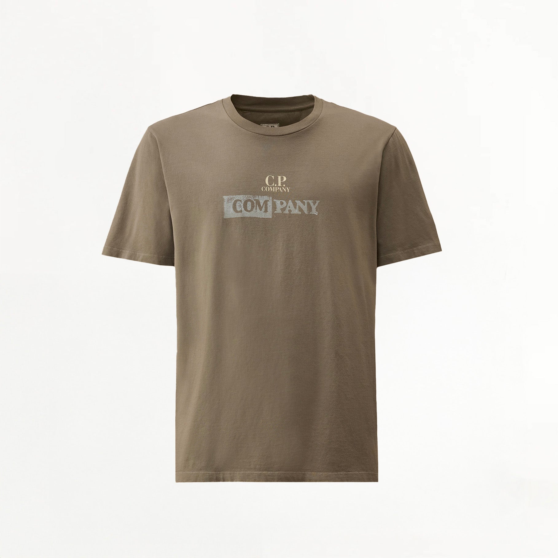 T-shirt C.P Company 24/1 Jersey Logo Smoked Pearl