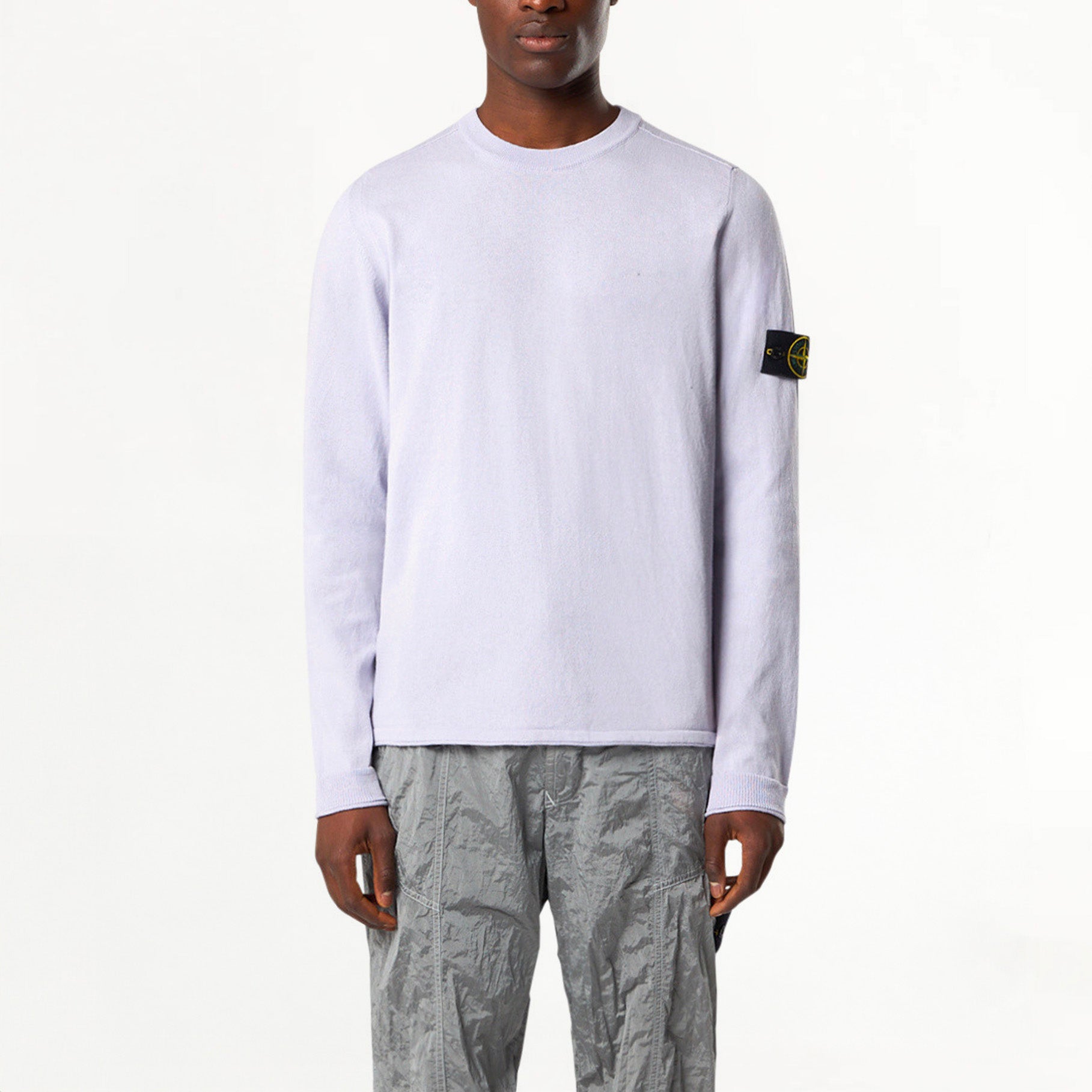Pull Ras-du-cou Stone Island en Coton Bio 5100062 Lilas