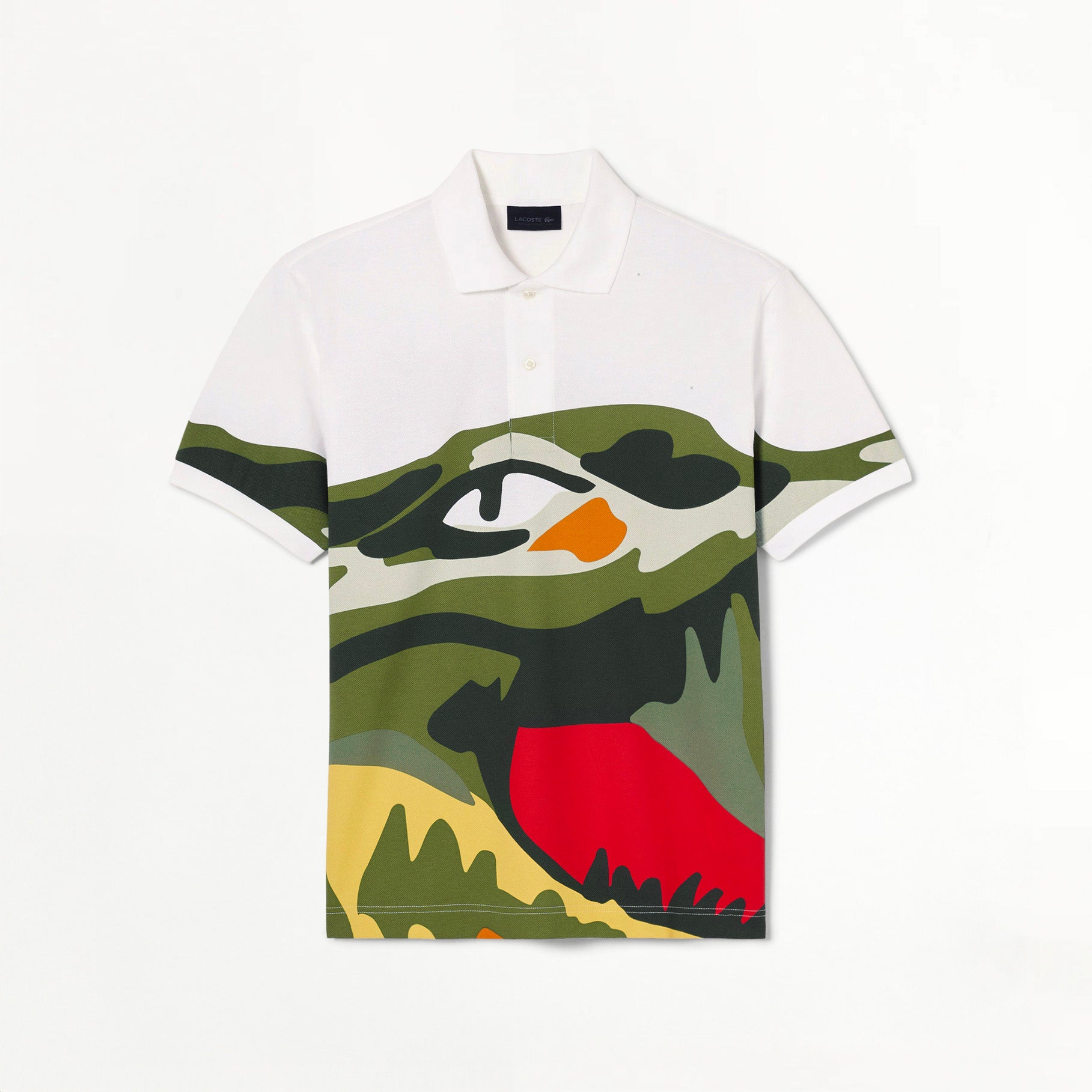 Polo Homme Lacoste Défilé Crocodile Blanc/Vert