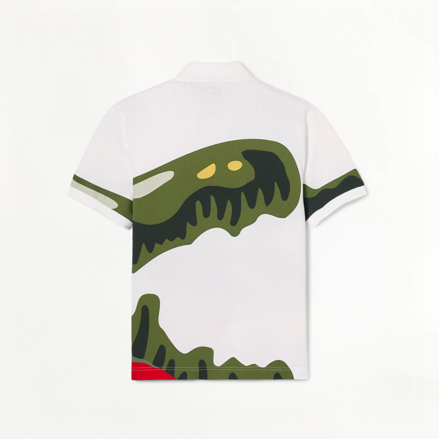 Polo Homme Lacoste Défilé Crocodile Blanc/Vert