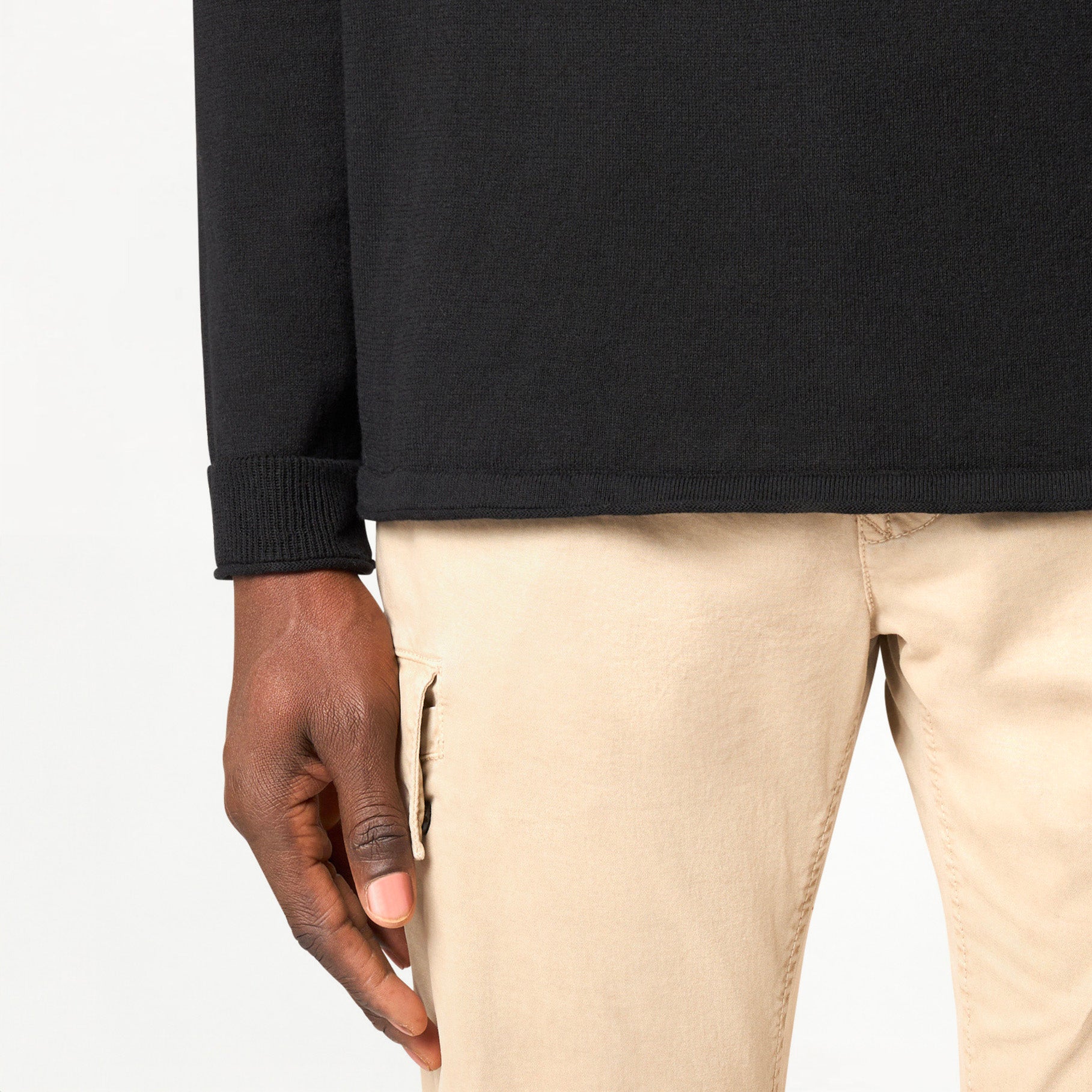 Pull Stone Island Light Raw Organic Cotton 5100062 Noir