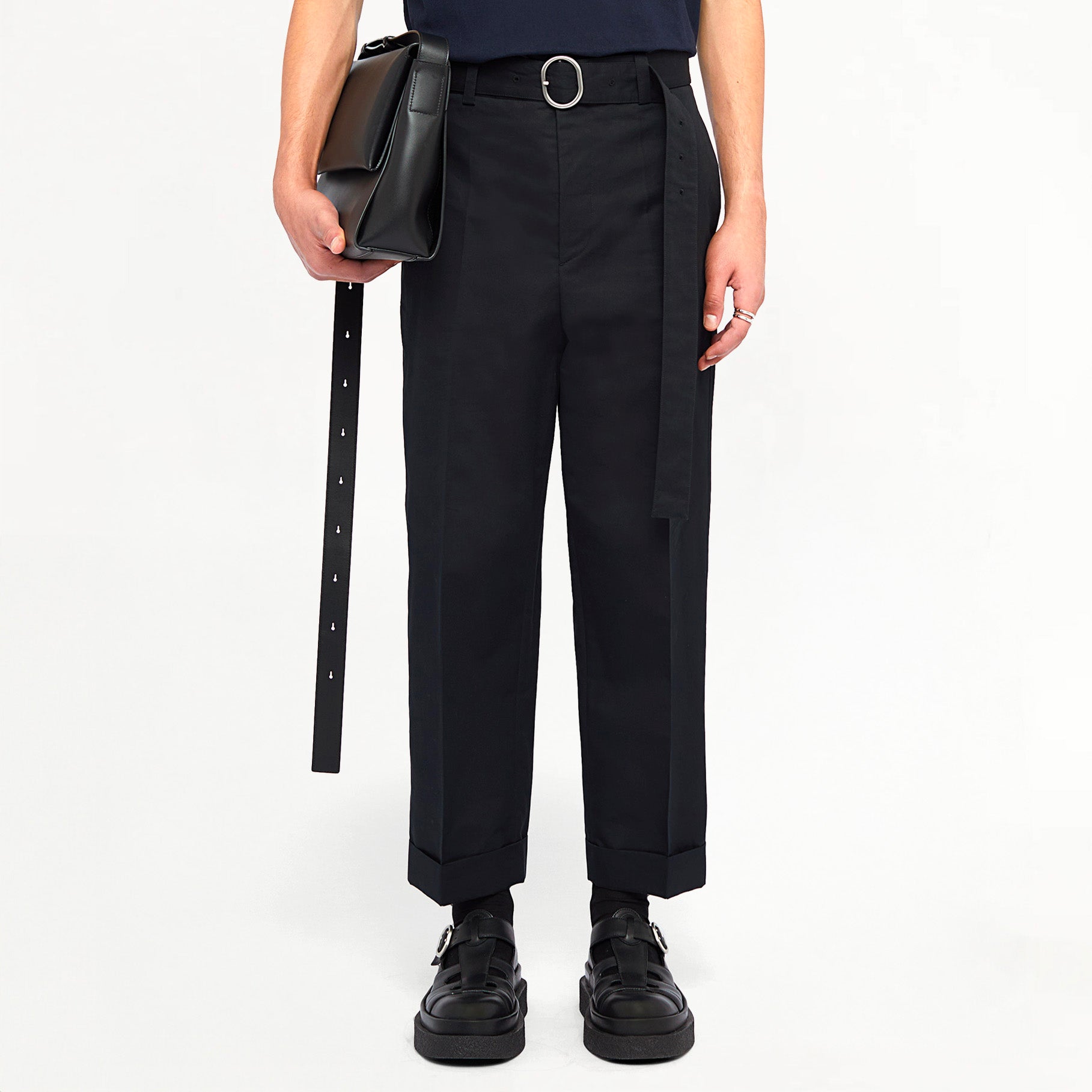 Pantalon Jil Sander Ceinturé Noir