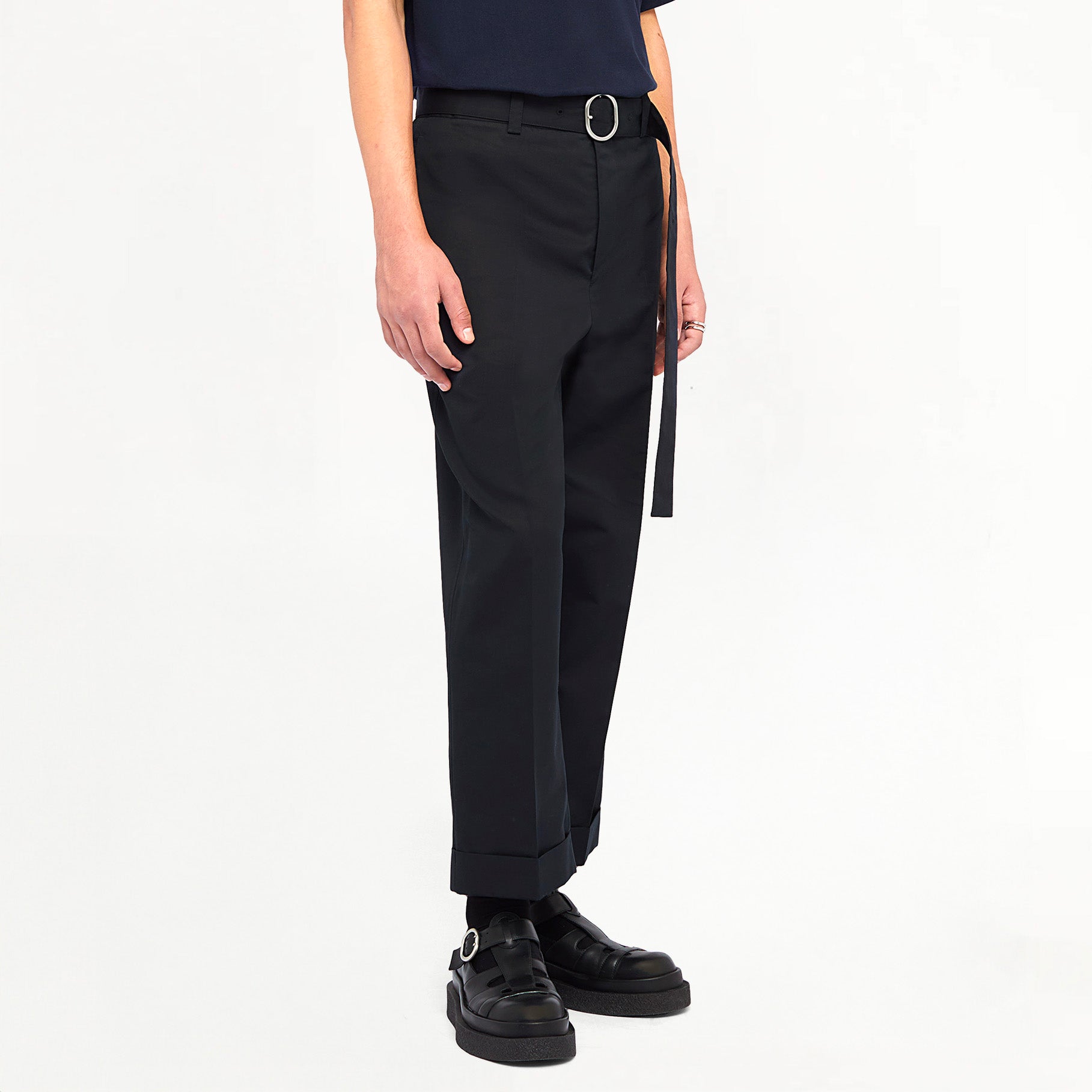 Pantalon Jil Sander Ceinturé Noir