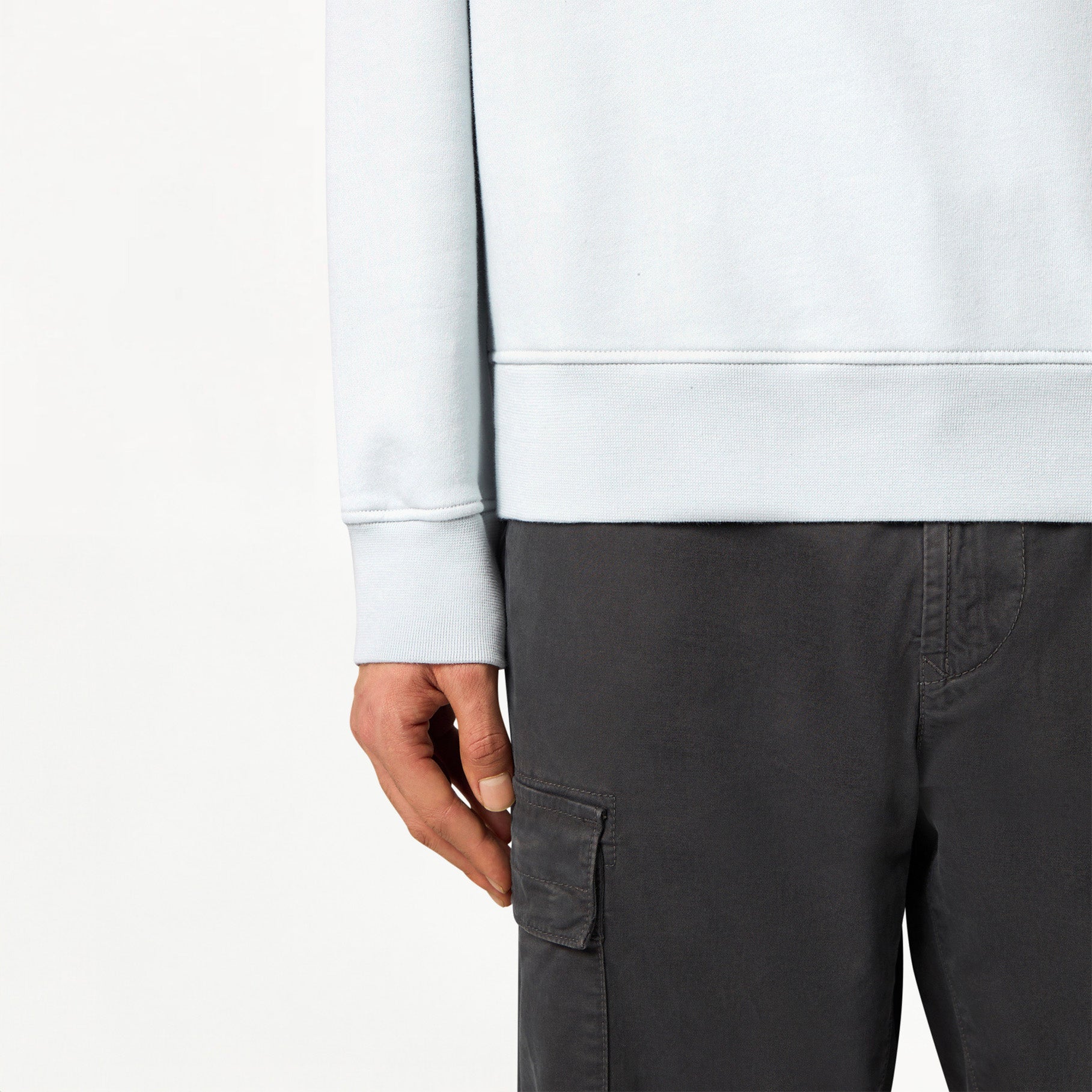 Sweat-shirt Stone Island Organic Cotton Fleece 6100044 Sky Blue