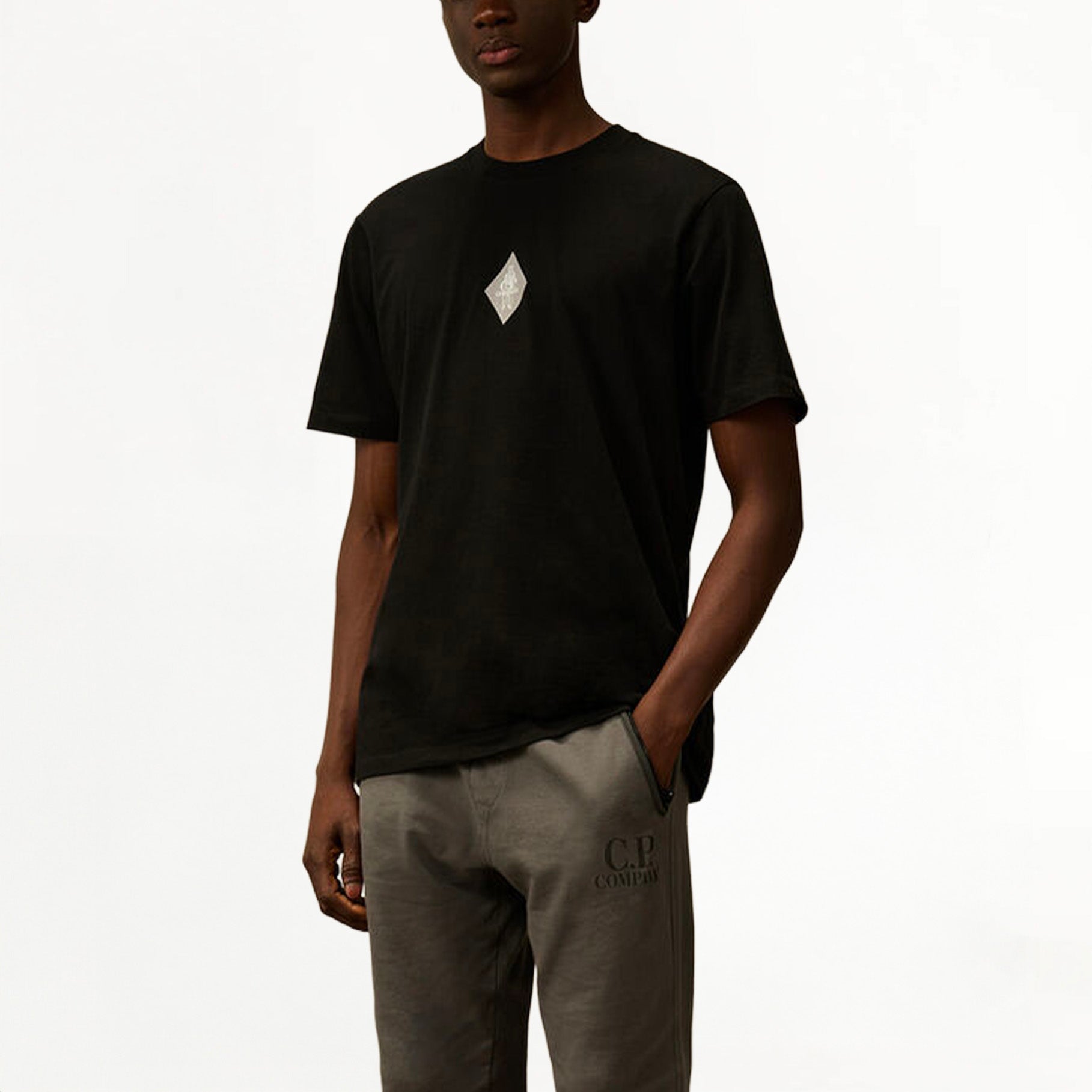 T-shirt C.P Company 30/1 Jersey British Sailor Logo Noir