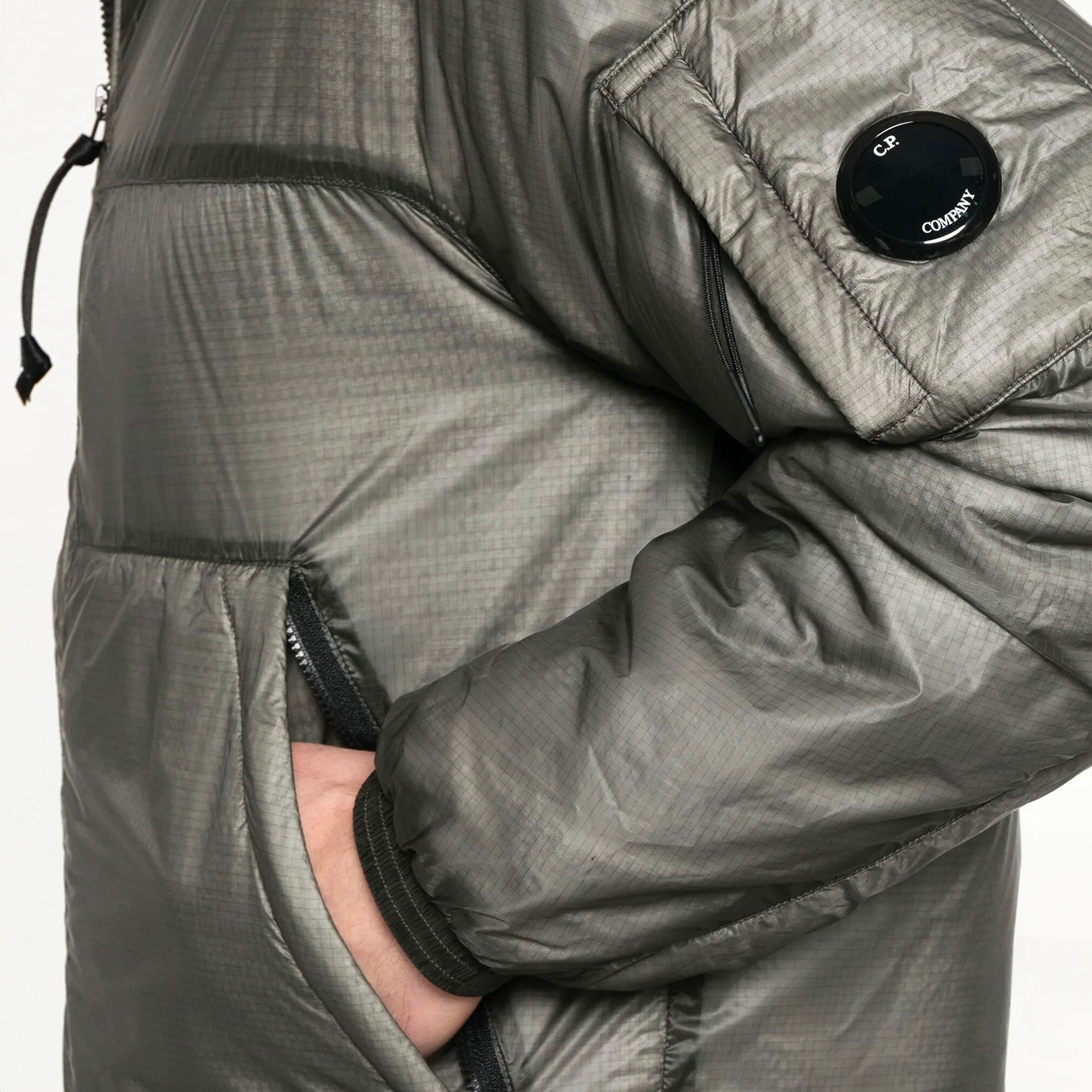 Veste C.P. Company Nada Shell Primaloft® Hooded Jacket Smoked Pearl