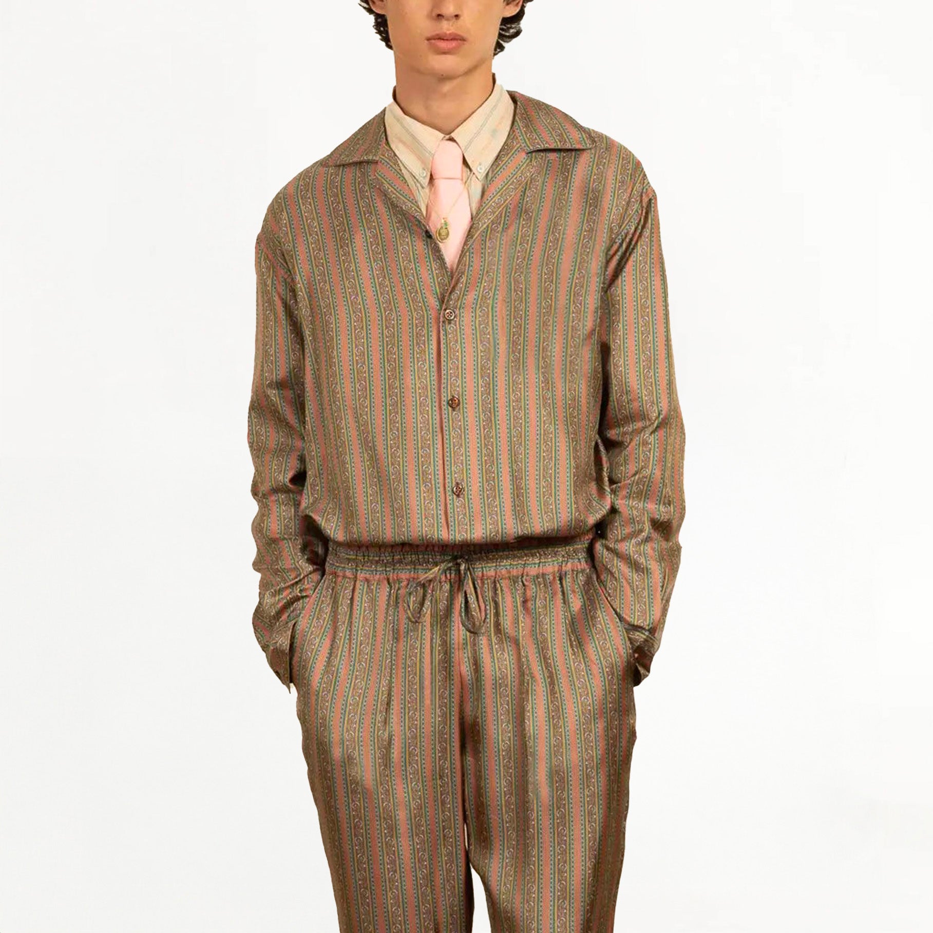 Chemise Homme Drôle de Monsieur Rayures Fleuries