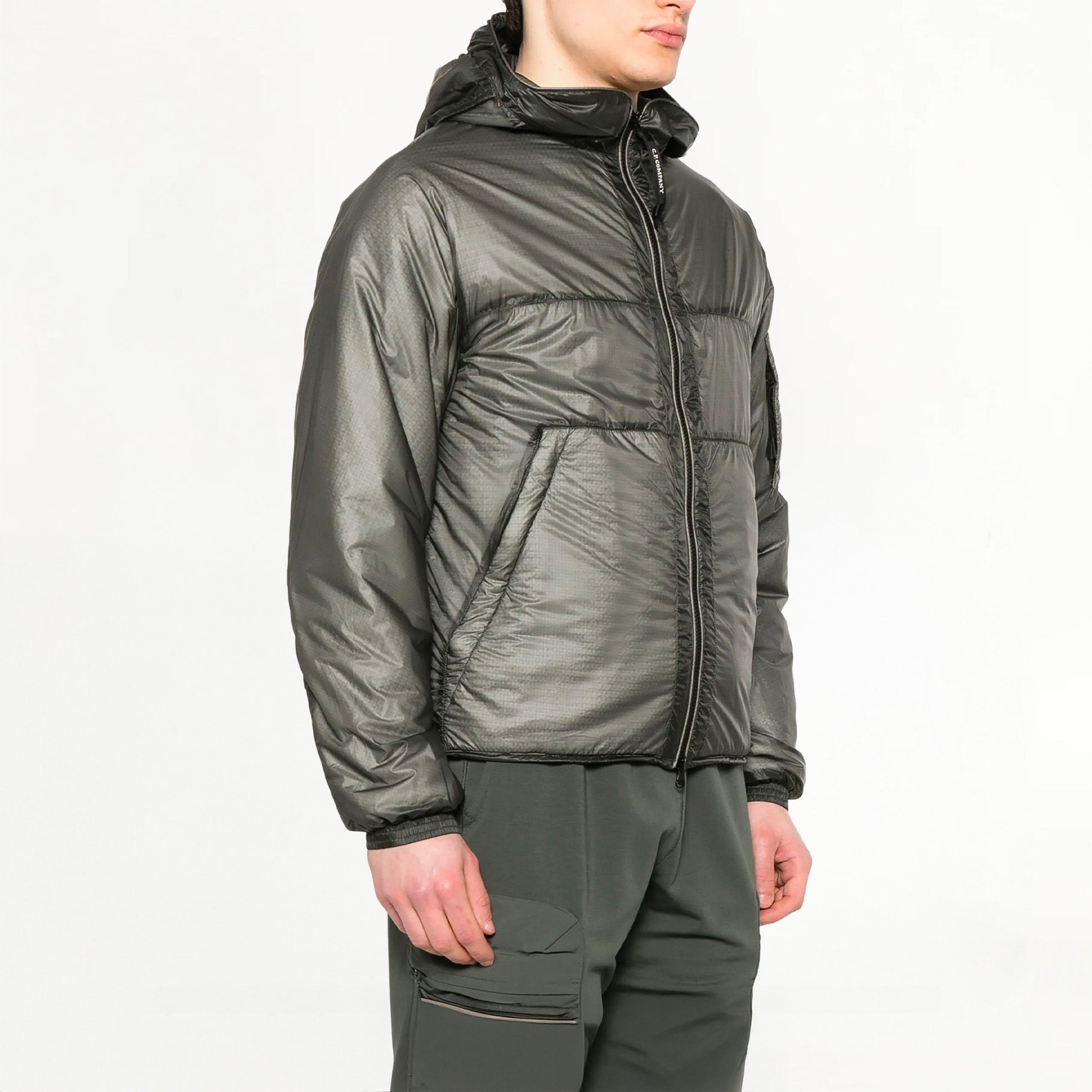 Veste C.P. Company Nada Shell Primaloft® Hooded Jacket Smoked Pearl