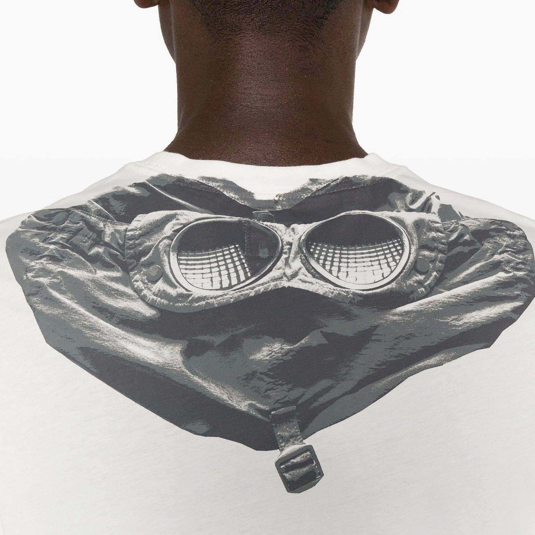 T-shirt C.P. Company 30/1 Jersey Back Goggle Blanc