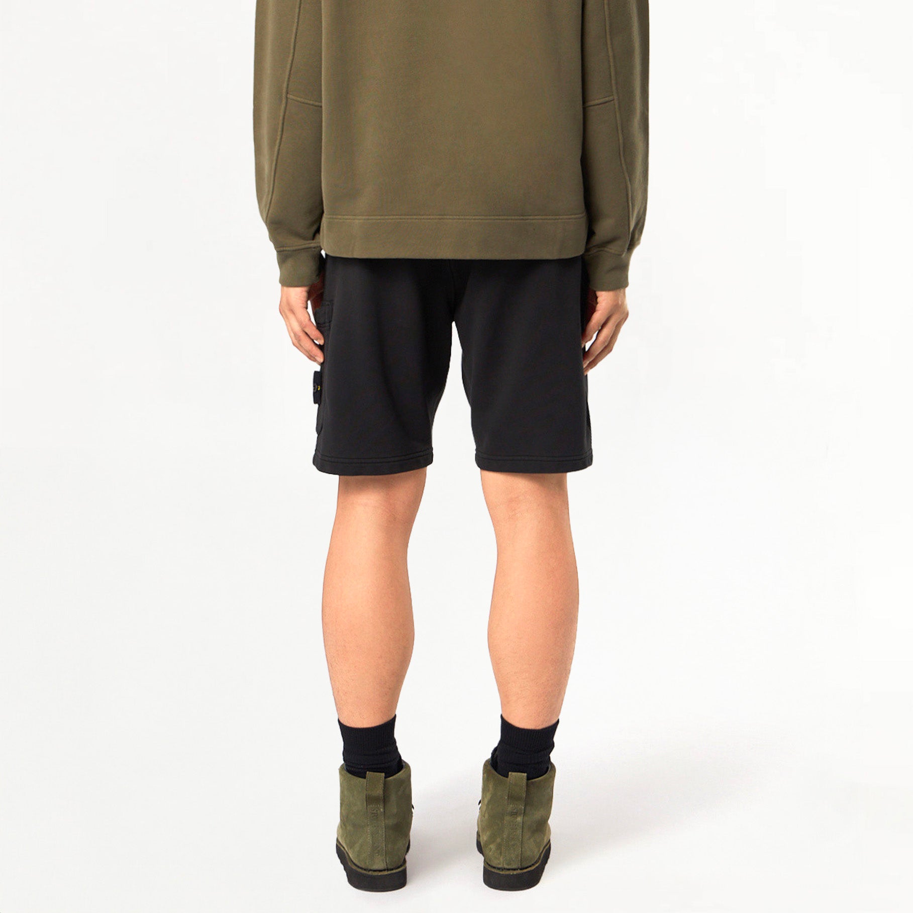 Short Cargo Stone Island Cotton Fleece 6200012 Noir