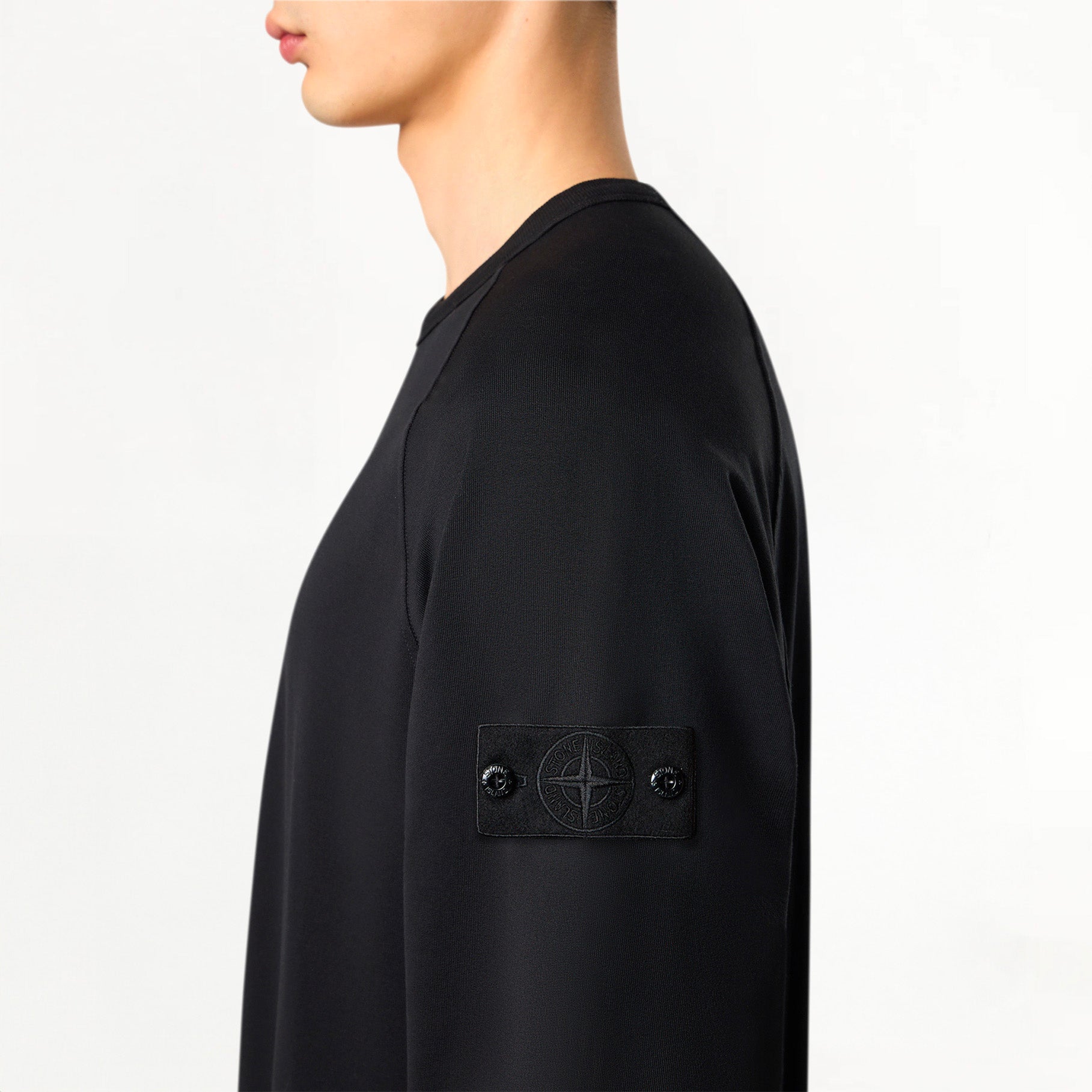 Sweat-shirt Stone Island Ghost en Coton Stretch 6100011 Noir