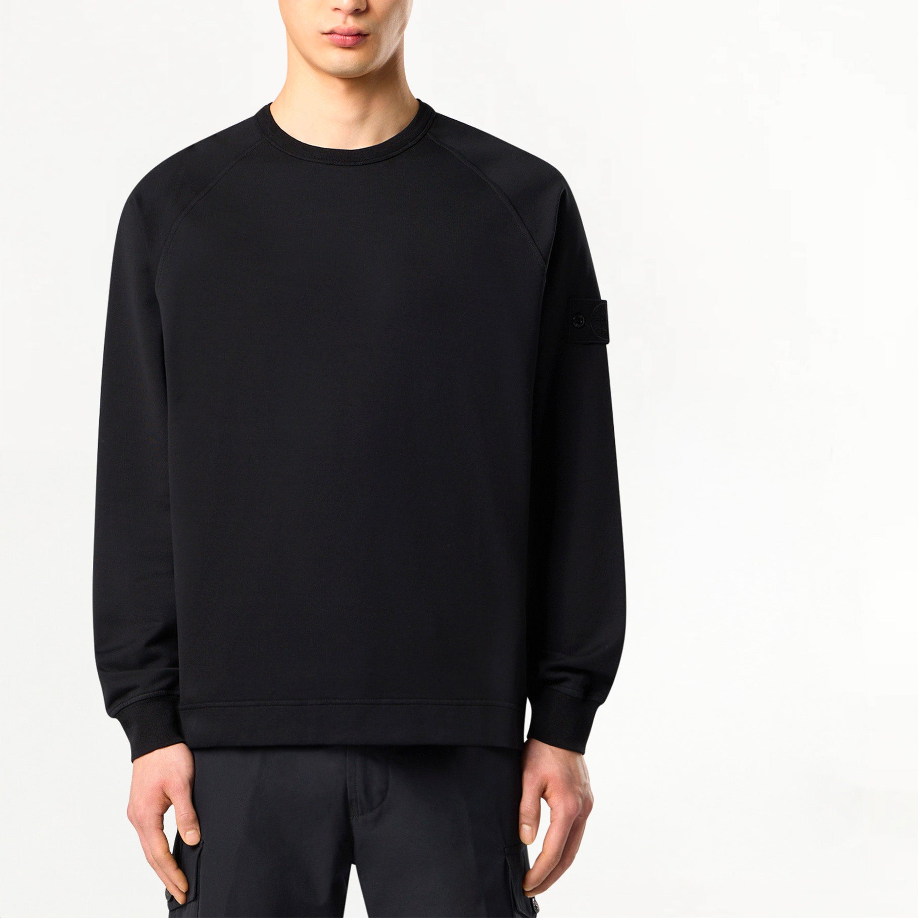 Sweat-shirt Stone Island Ghost en Coton Stretch 6100011 Noir