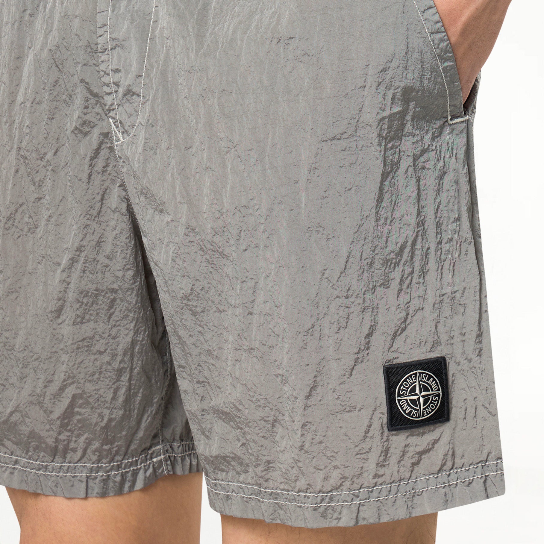 Short de Bain Stone Island Nylon Metal ECONYL® B100009 Gris Perle