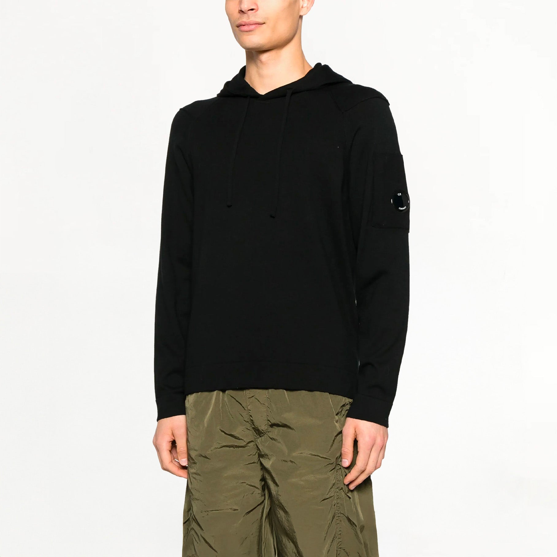 Pull à Capuche C.P. Company Sea Island Lens Knit Noir