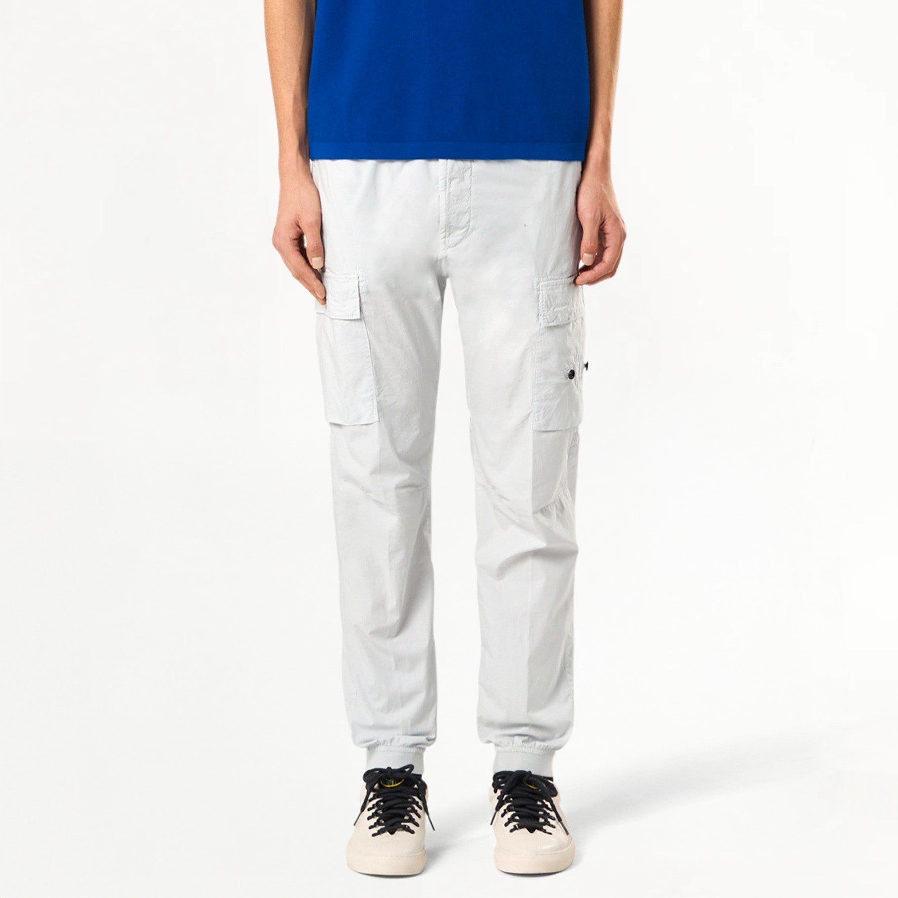 Pantalon Stone Island Stretch Cotton Tela Paracadute 3100031 Perle