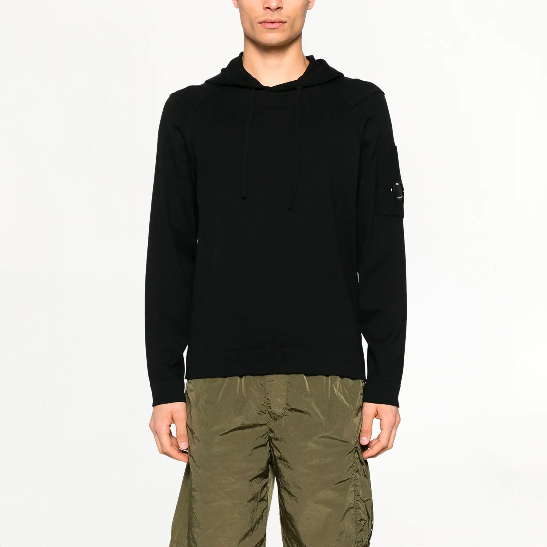Pull à Capuche C.P. Company Sea Island Lens Knit Noir