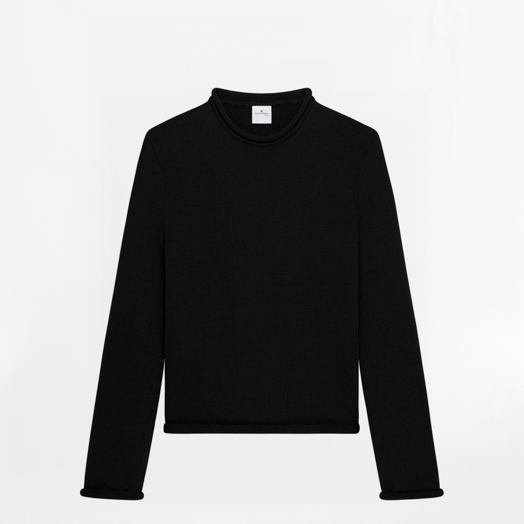 Pull côtelé Courrèges AC Logo Noir