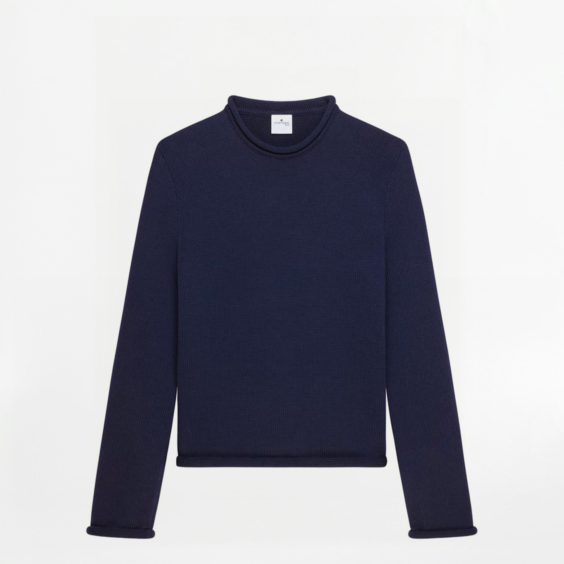 Pull côtelé Courrèges AC Logo Navy