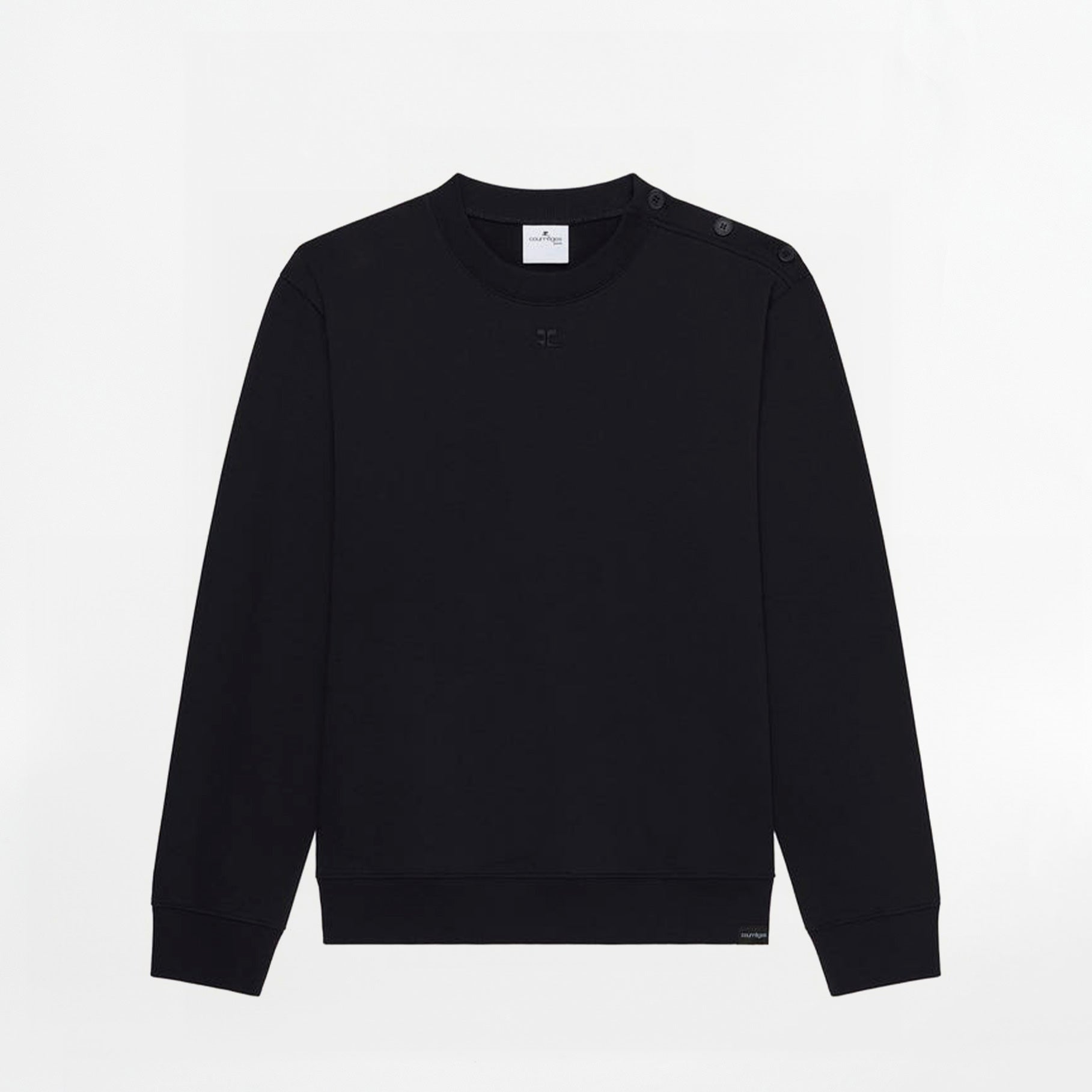 Pull molleton boutonné Courrèges AC Logo Noir