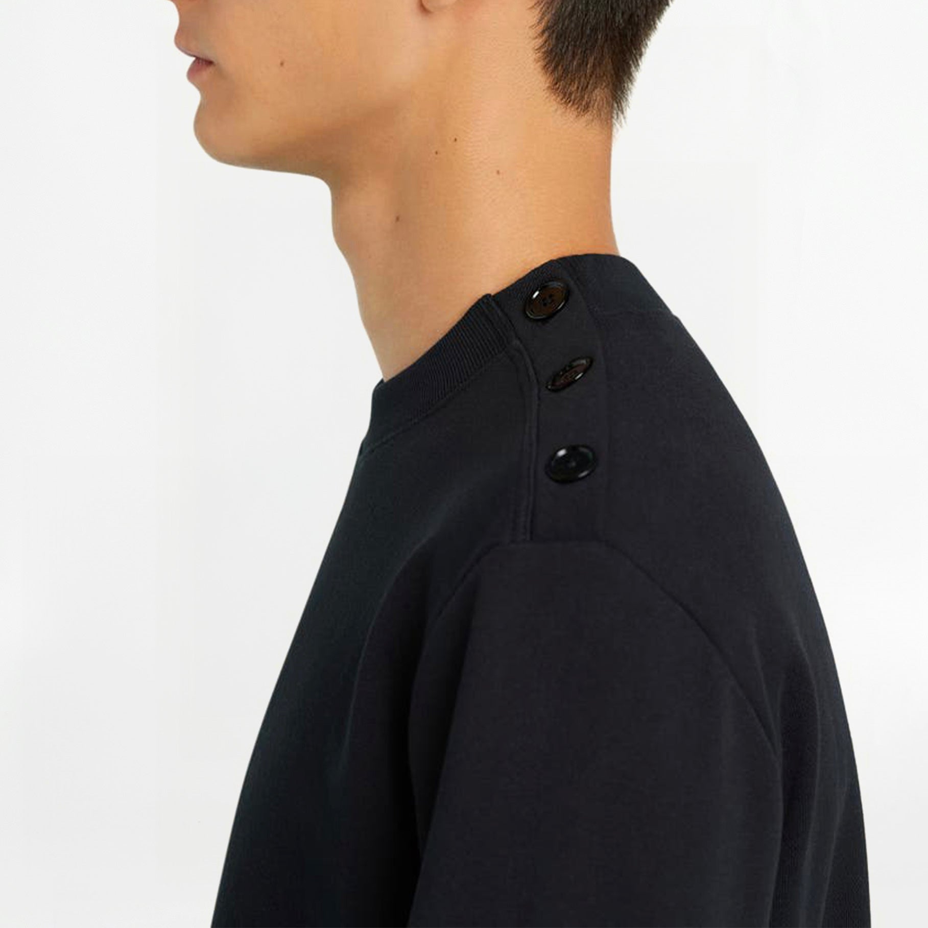 Pull molleton boutonné Courrèges AC Logo Noir