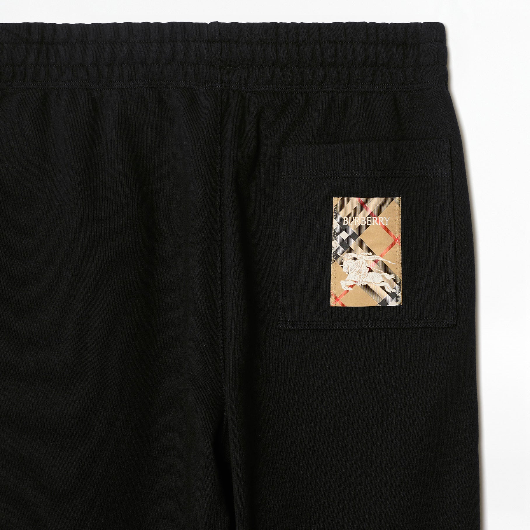 Pantalon de Jogging en Coton Burberry avec Étiquette Check Noir